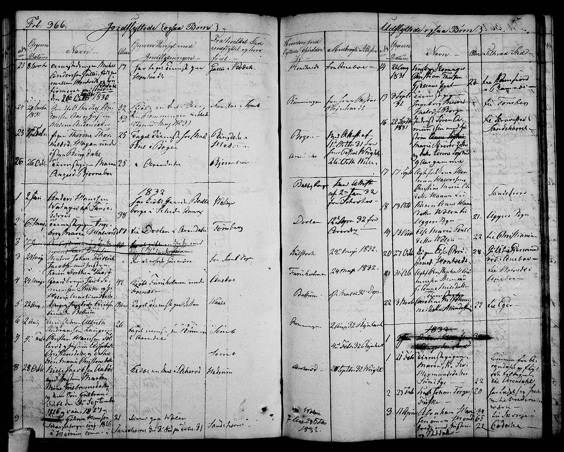 Stokke kirkebøker, SAKO/A-320/F/Fa/L0006: Parish register (official) no. I 6, 1826-1843, p. 366