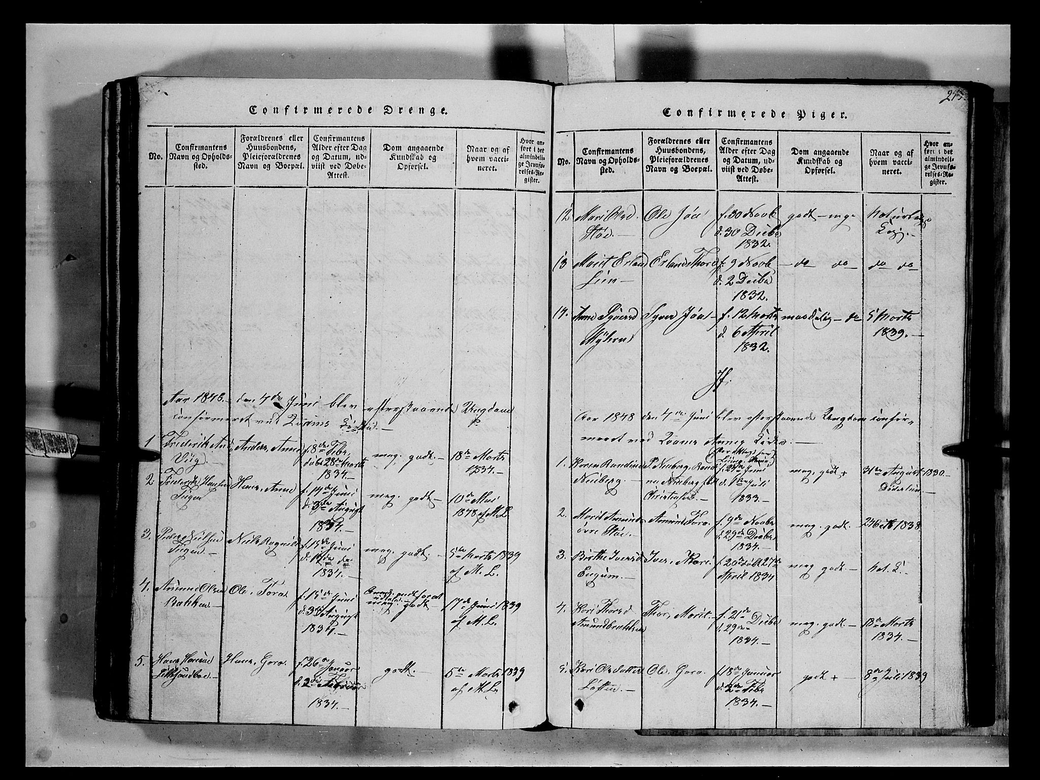 Fron prestekontor, SAH/PREST-078/H/Ha/Hab/L0002: Parish register (copy) no. 2, 1816-1850, p. 273