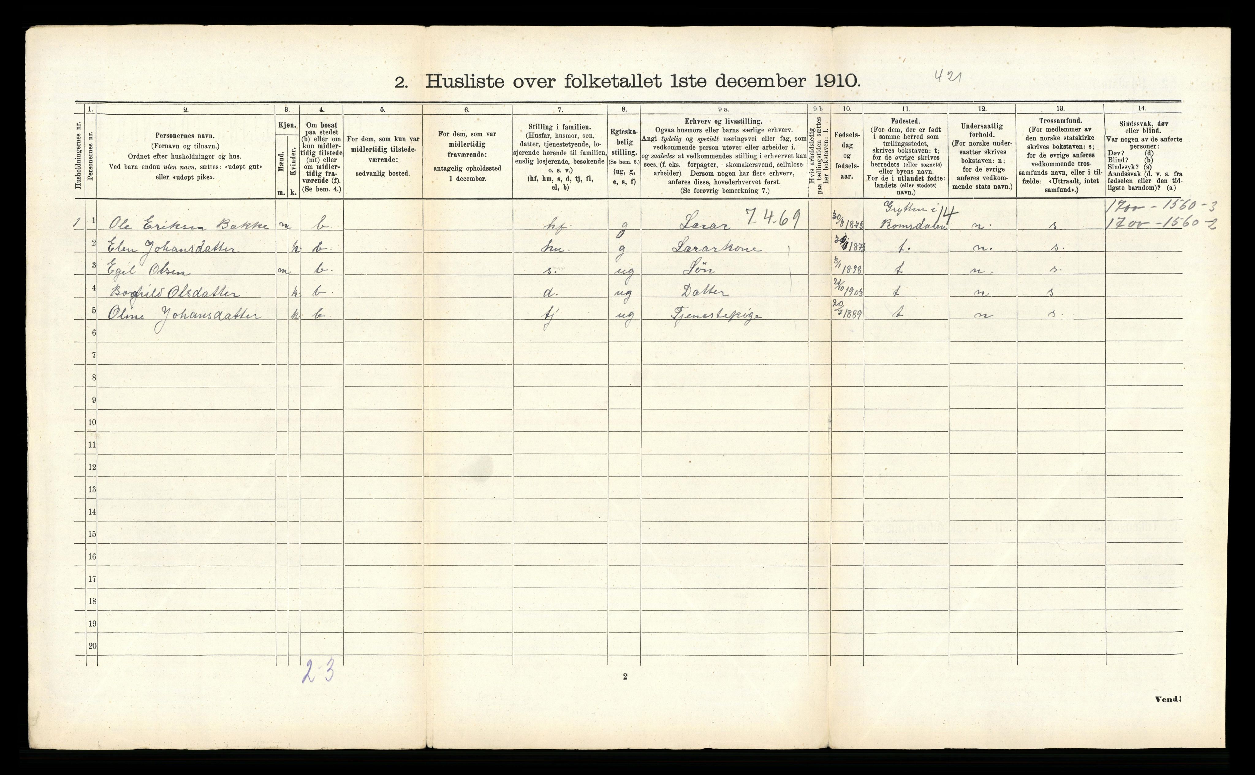 RA, 1910 census for Hattfjelldal, 1910, p. 132