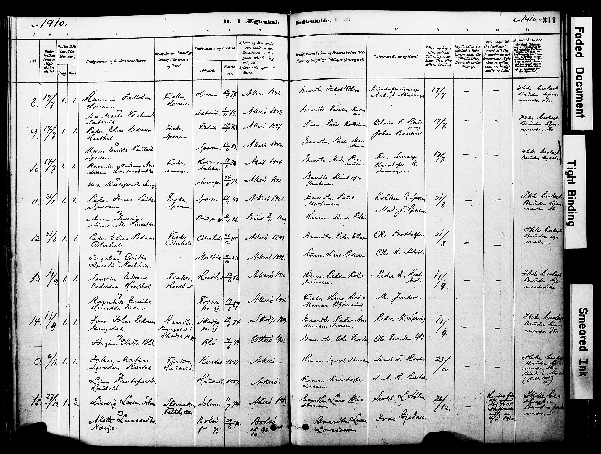 Ministerialprotokoller, klokkerbøker og fødselsregistre - Møre og Romsdal, SAT/A-1454/560/L0721: Parish register (official) no. 560A05, 1878-1917, p. 311