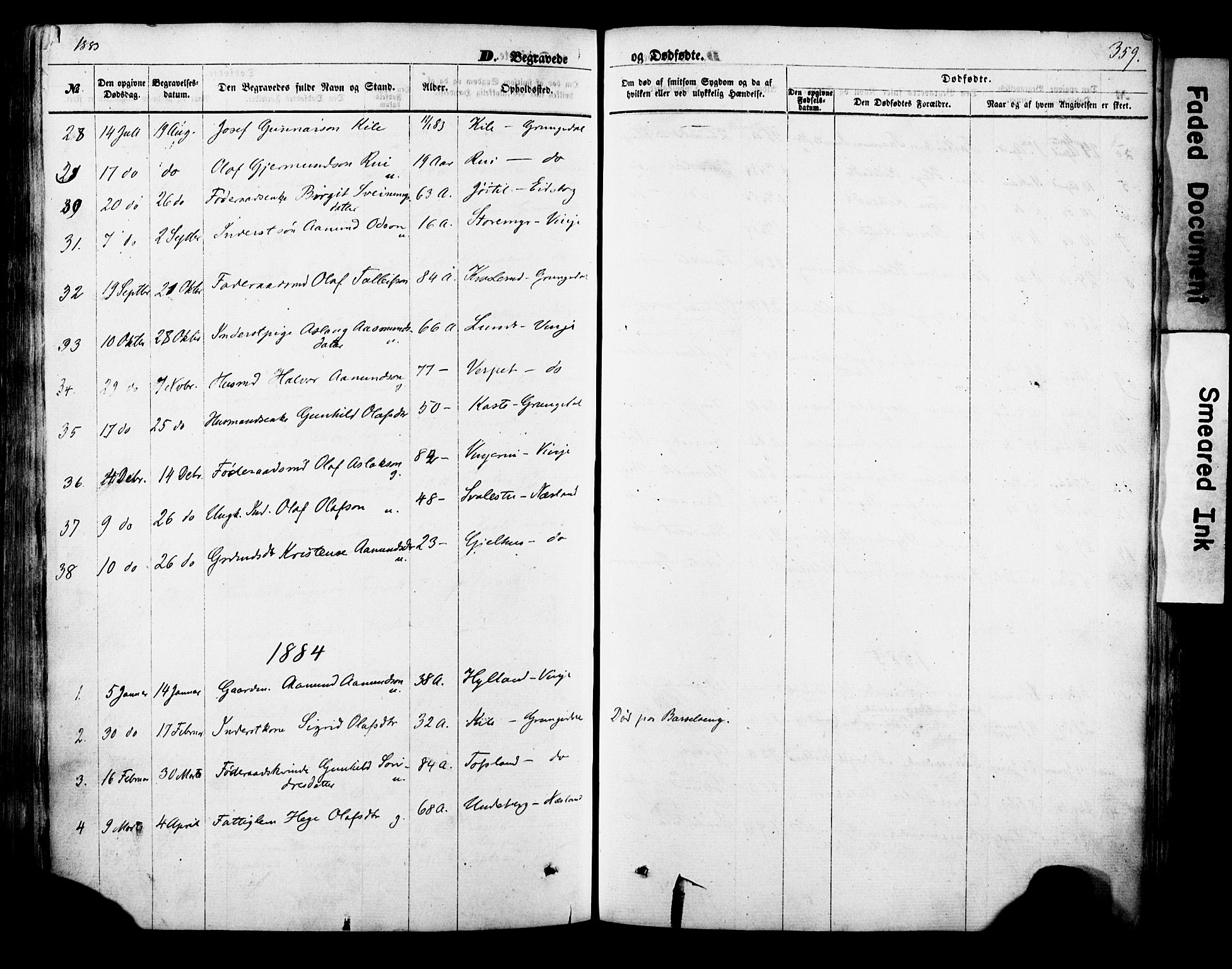 Vinje kirkebøker, SAKO/A-312/F/Fa/L0005: Parish register (official) no. I 5, 1870-1886, p. 359