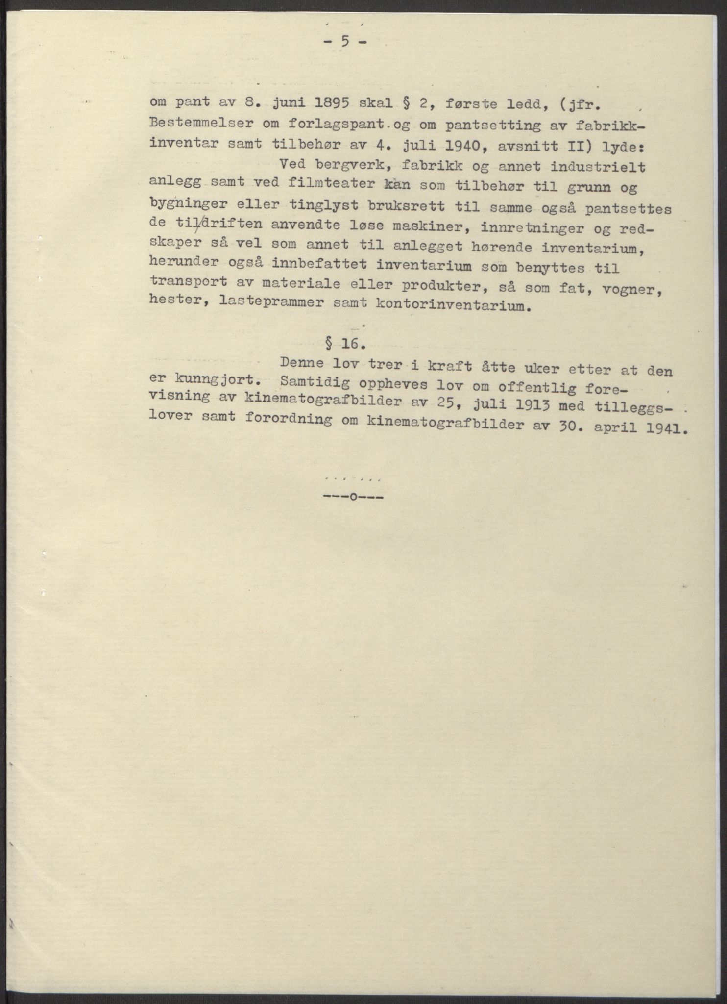 NS-administrasjonen 1940-1945 (Statsrådsekretariatet, de kommisariske statsråder mm), AV/RA-S-4279/D/Db/L0100: Lover, 1944, p. 270