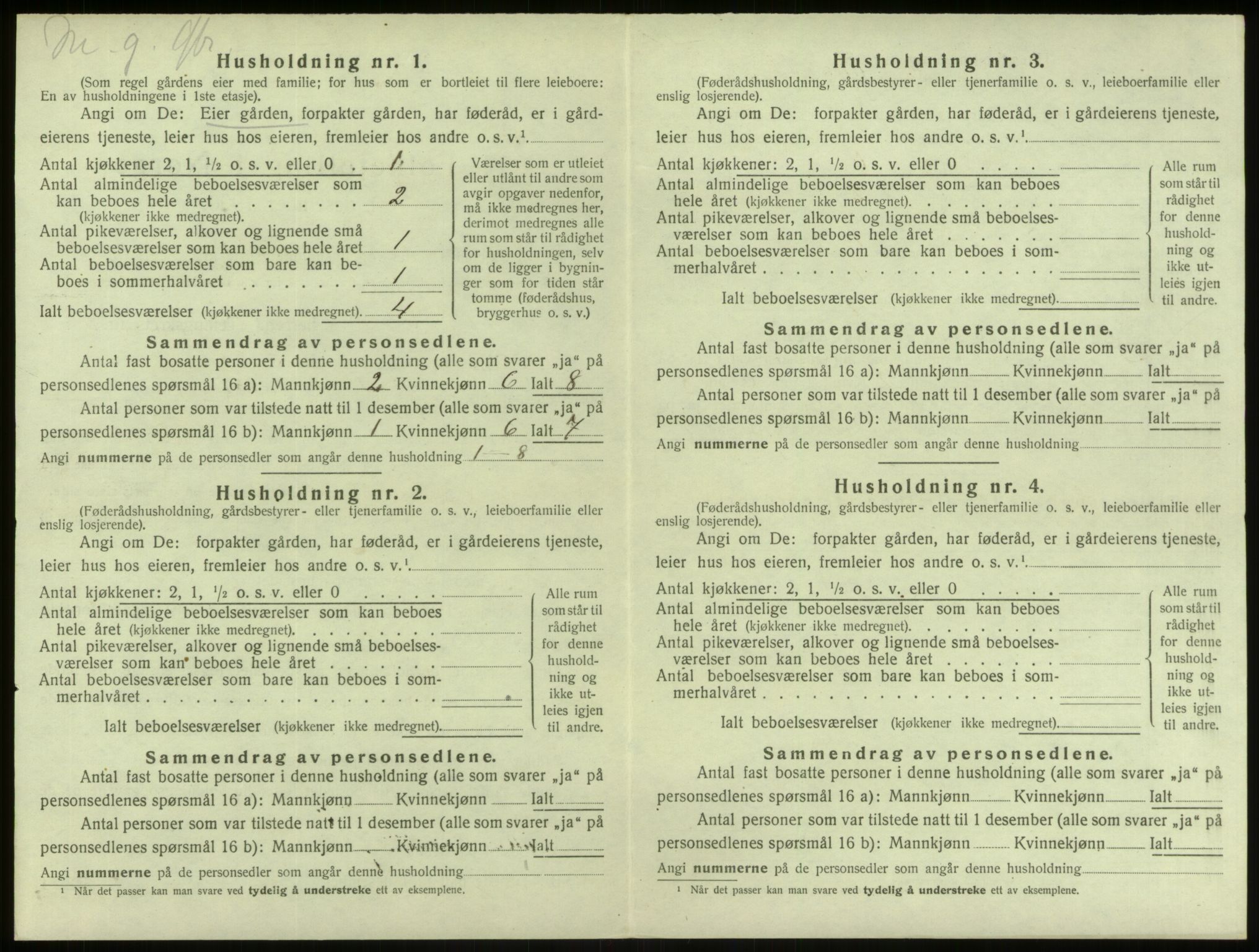 SAB, 1920 census for Alversund, 1920, p. 579