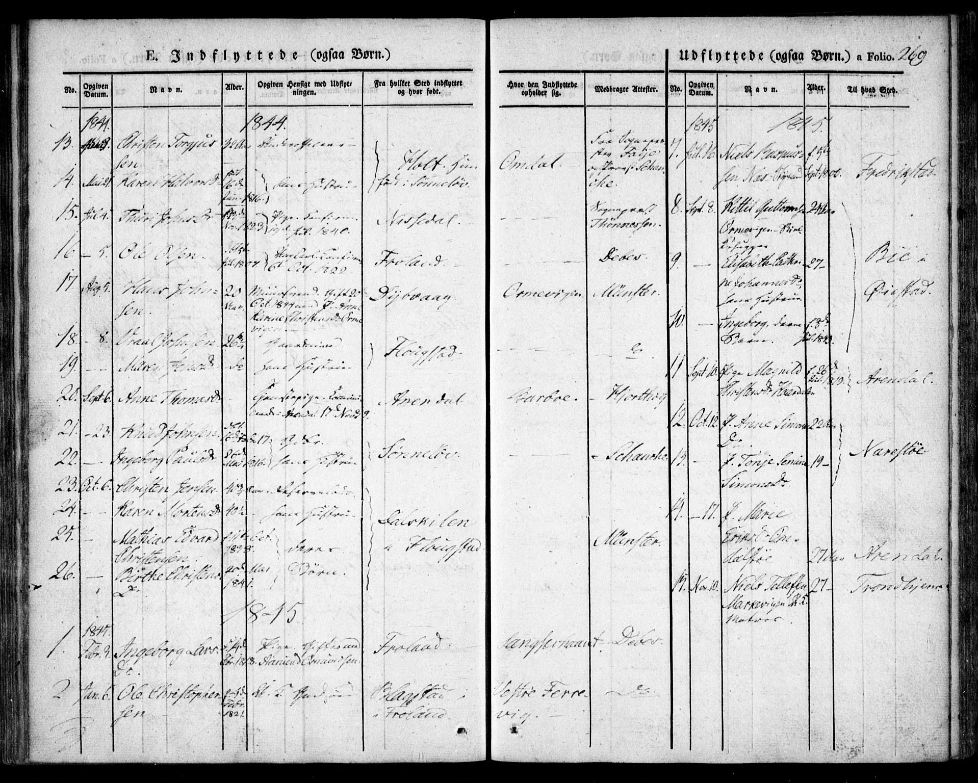 Tromøy sokneprestkontor, AV/SAK-1111-0041/F/Fa/L0004: Parish register (official) no. A 4, 1837-1846, p. 269