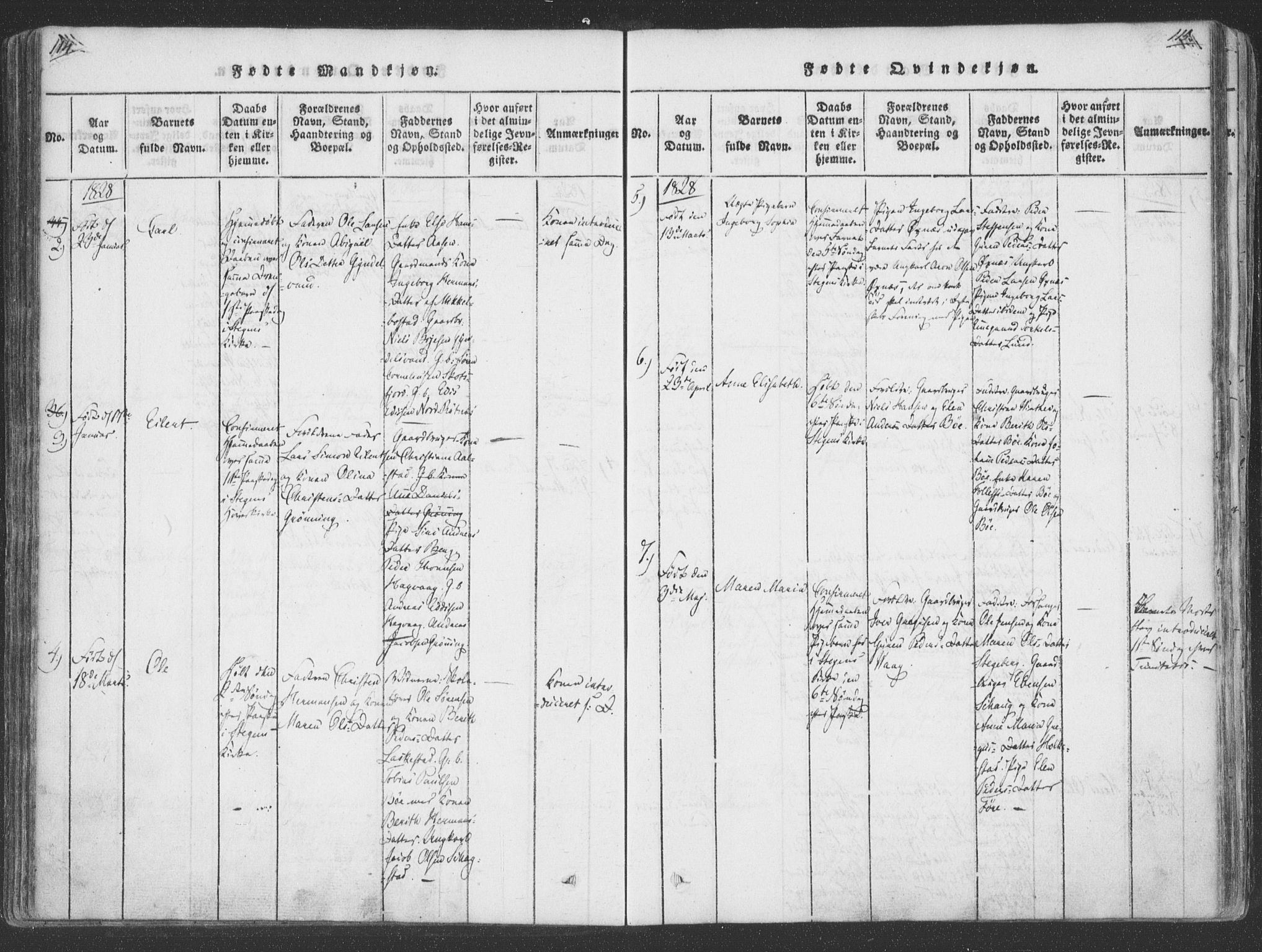 Ministerialprotokoller, klokkerbøker og fødselsregistre - Nordland, AV/SAT-A-1459/855/L0798: Parish register (official) no. 855A06, 1821-1835, p. 114-115
