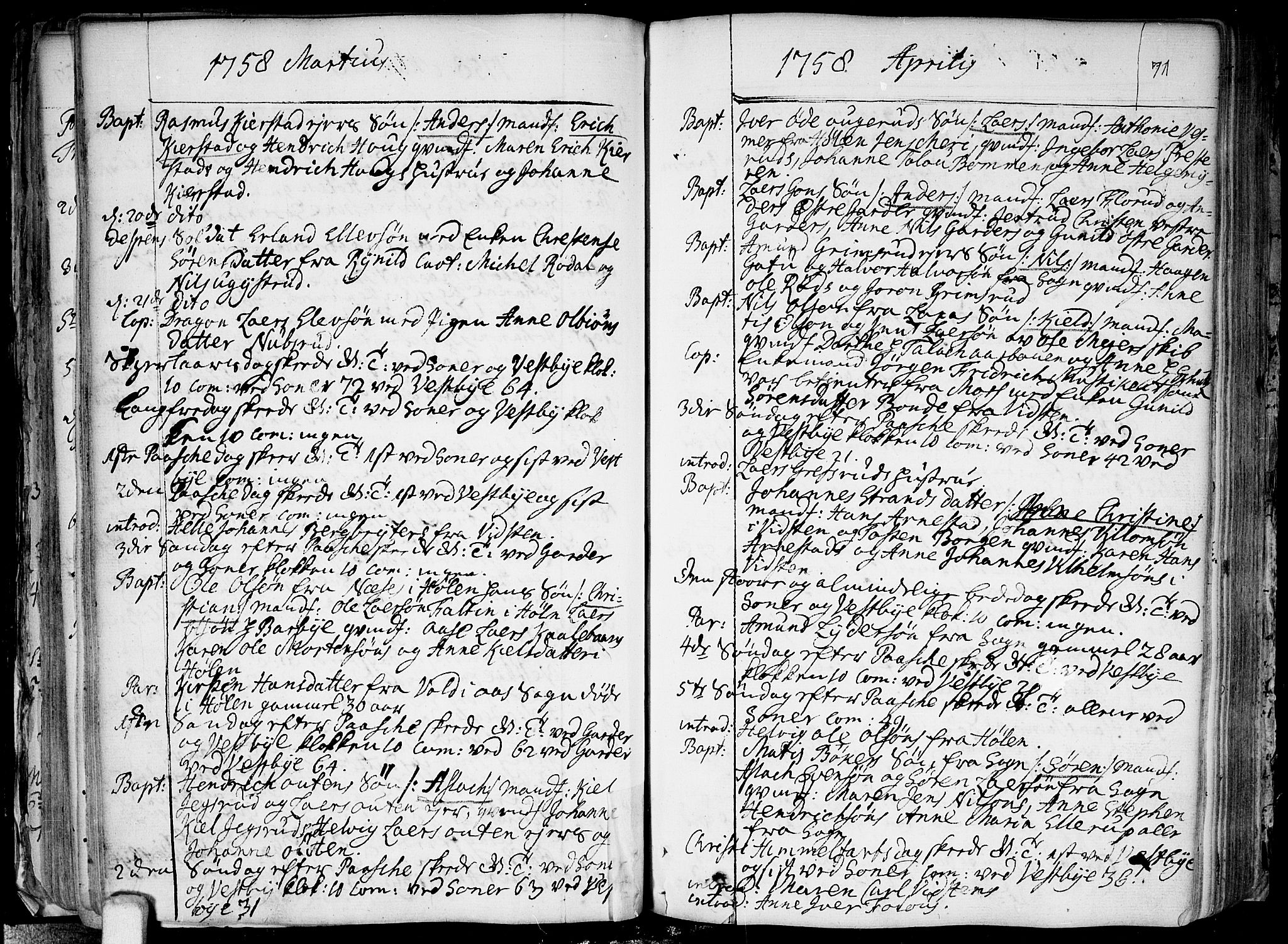 Vestby prestekontor Kirkebøker, AV/SAO-A-10893/F/Fa/L0002: Parish register (official) no. I 2, 1750-1779, p. 71