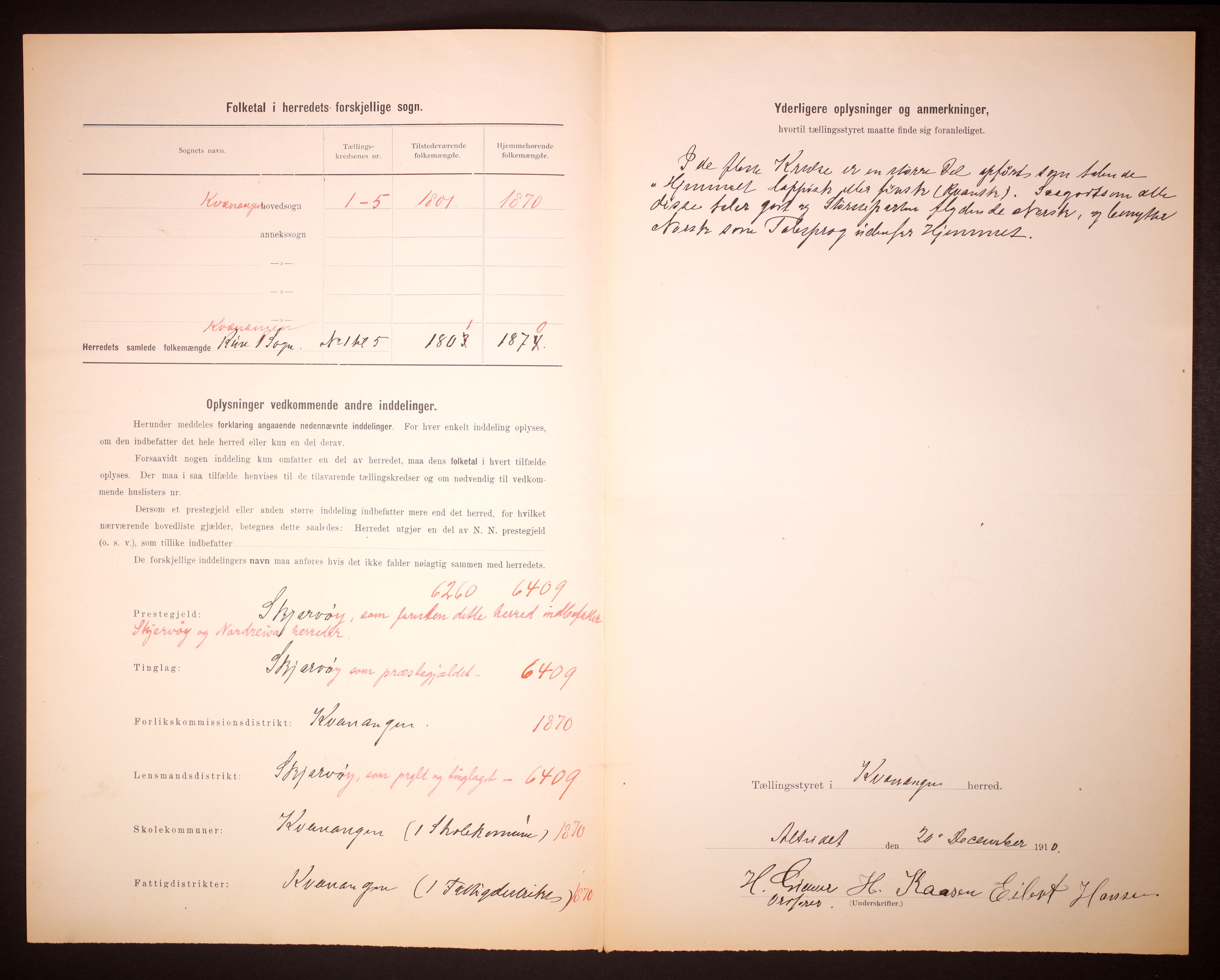 RA, 1910 census for Kvænangen, 1910, p. 3