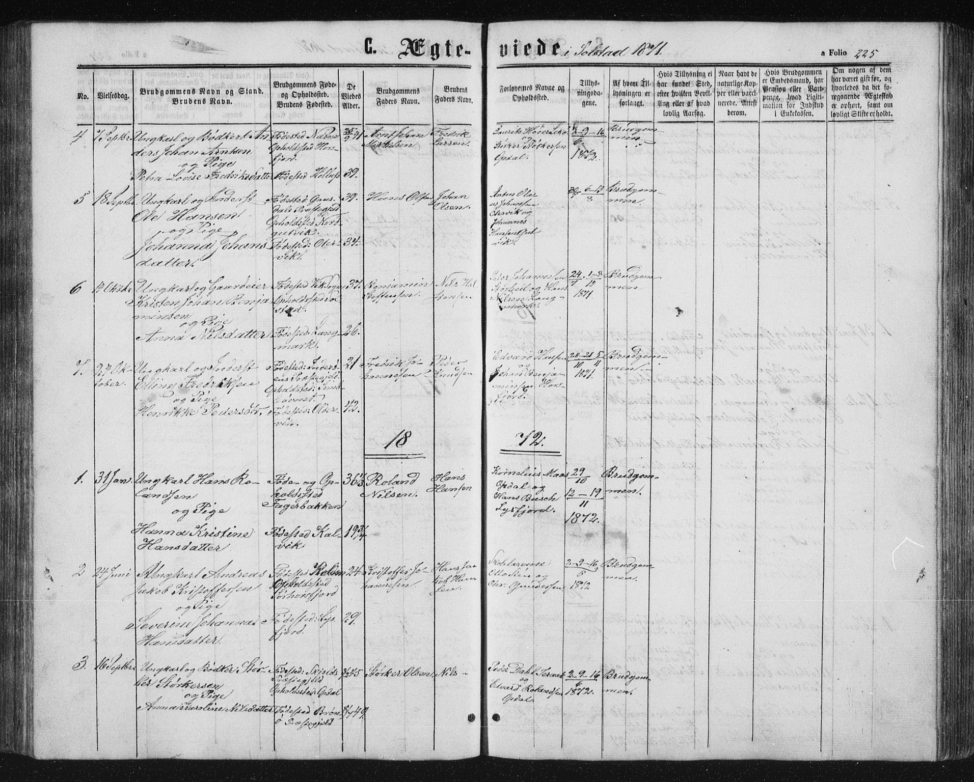 Ministerialprotokoller, klokkerbøker og fødselsregistre - Nordland, SAT/A-1459/810/L0159: Parish register (copy) no. 810C02 /2, 1863-1883, p. 225