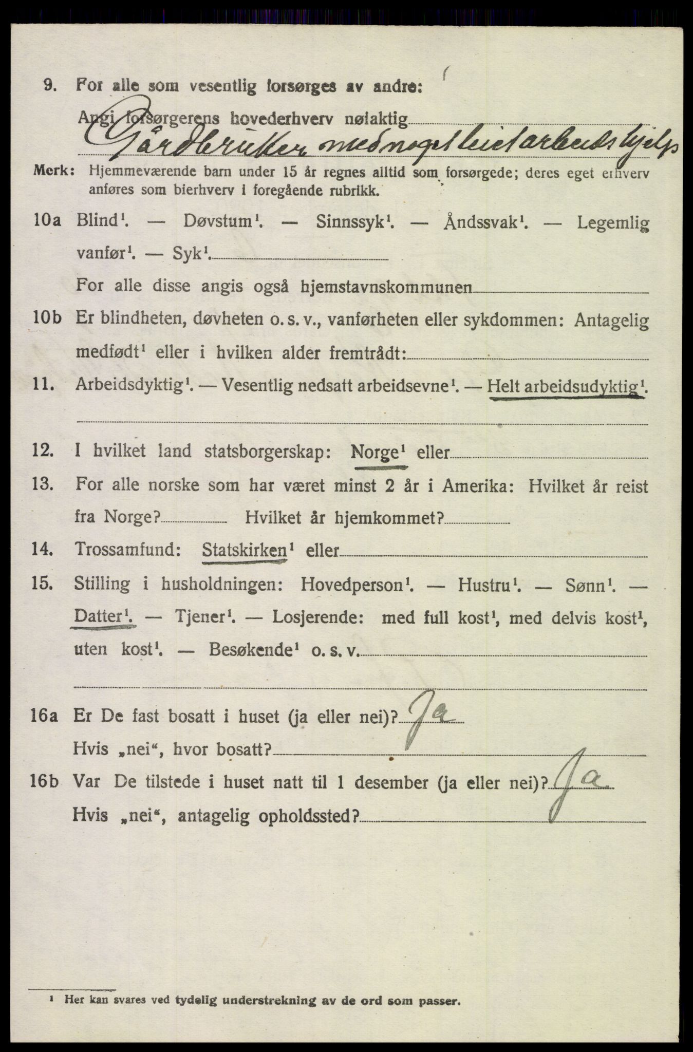 SAH, 1920 census for Tolga, 1920, p. 4962