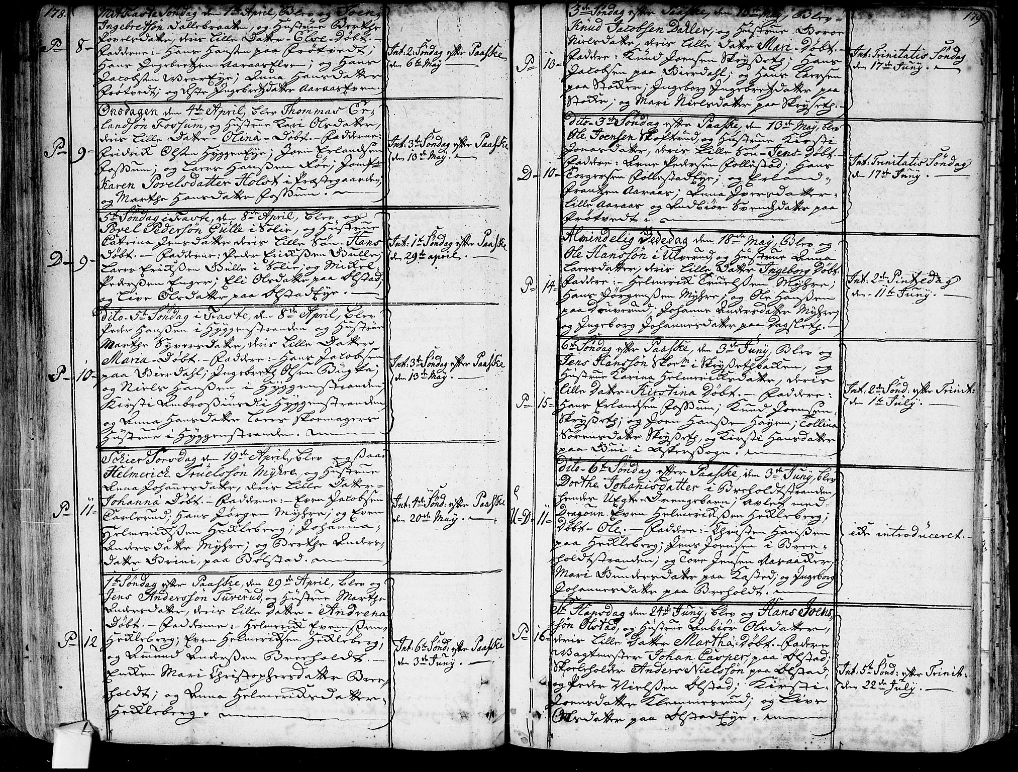 Røyken kirkebøker, AV/SAKO-A-241/G/Ga/L0001: Parish register (copy) no. 1, 1740-1768, p. 178-179