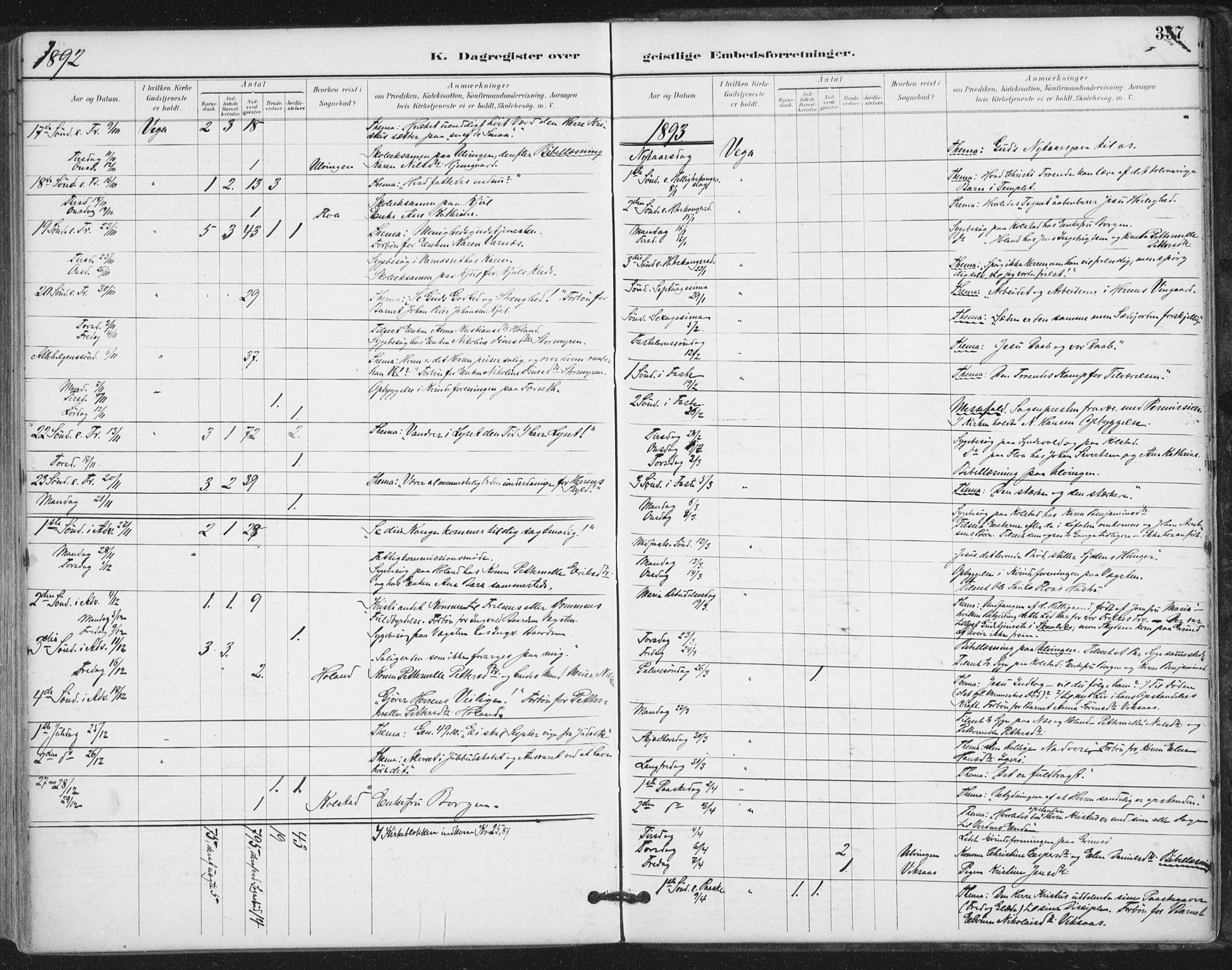 Ministerialprotokoller, klokkerbøker og fødselsregistre - Nordland, AV/SAT-A-1459/816/L0244: Parish register (official) no. 816A10, 1886-1903, p. 357