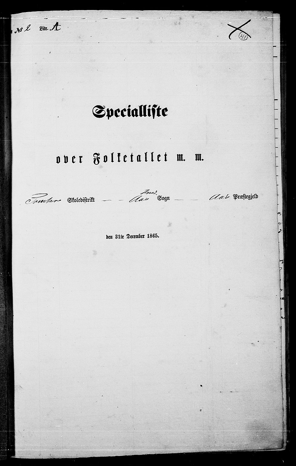 RA, 1865 census for Ås, 1865, p. 34