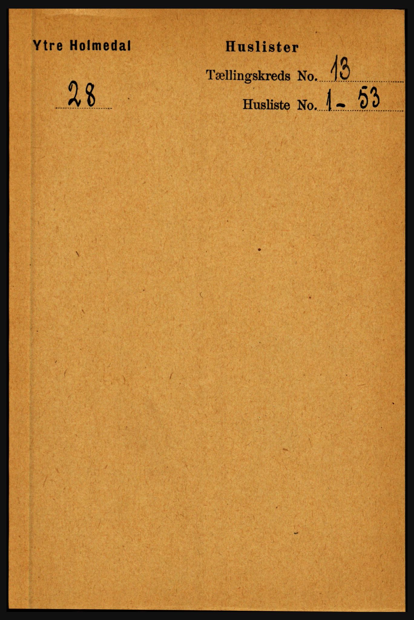 RA, 1891 census for 1429 Ytre Holmedal, 1891, p. 3375