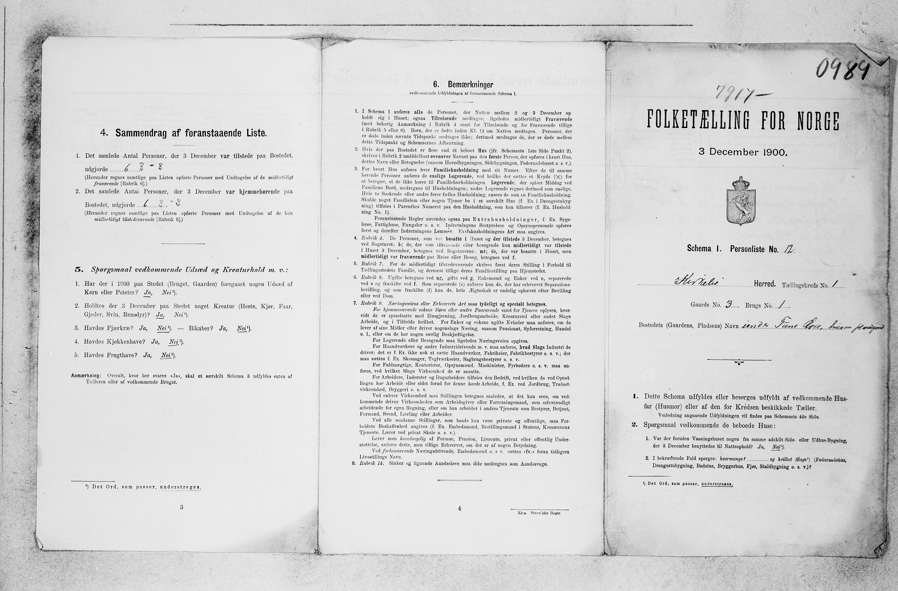 SAB, 1900 census for Kyrkjebø, 1900, p. 16