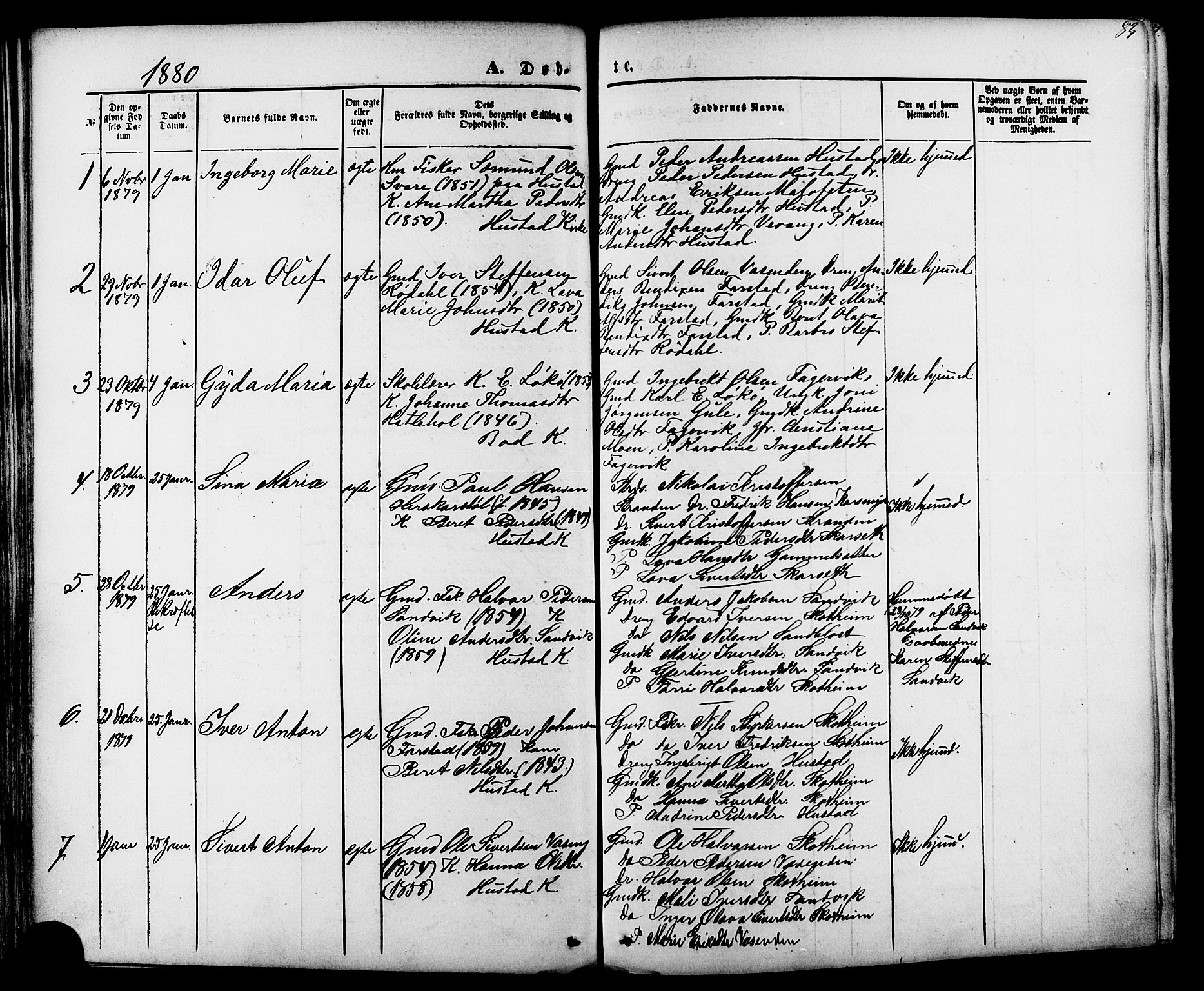 Ministerialprotokoller, klokkerbøker og fødselsregistre - Møre og Romsdal, AV/SAT-A-1454/566/L0768: Parish register (official) no. 566A07, 1869-1881, p. 83