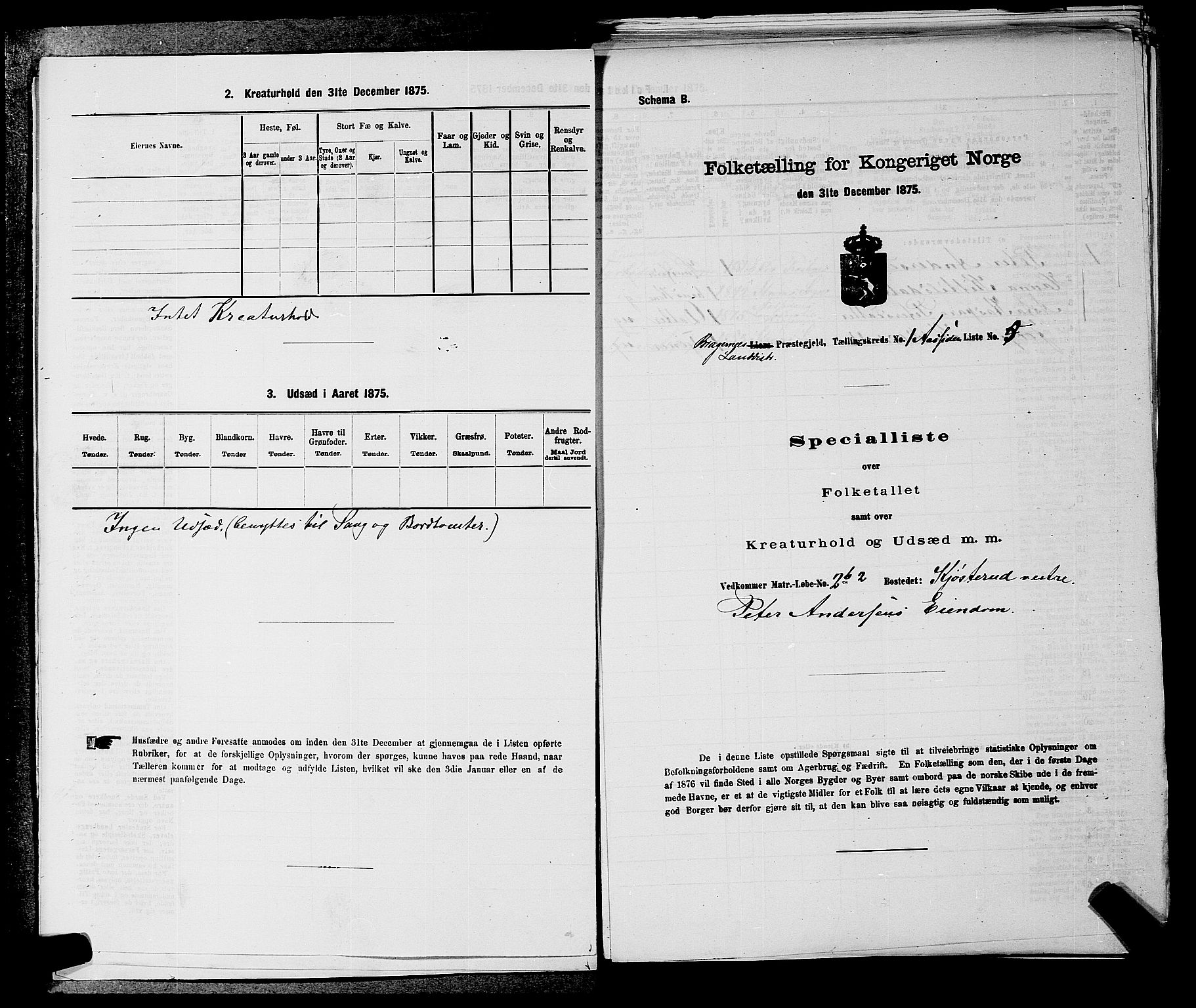 SAKO, 1875 census for 0626P Lier, 1875, p. 87