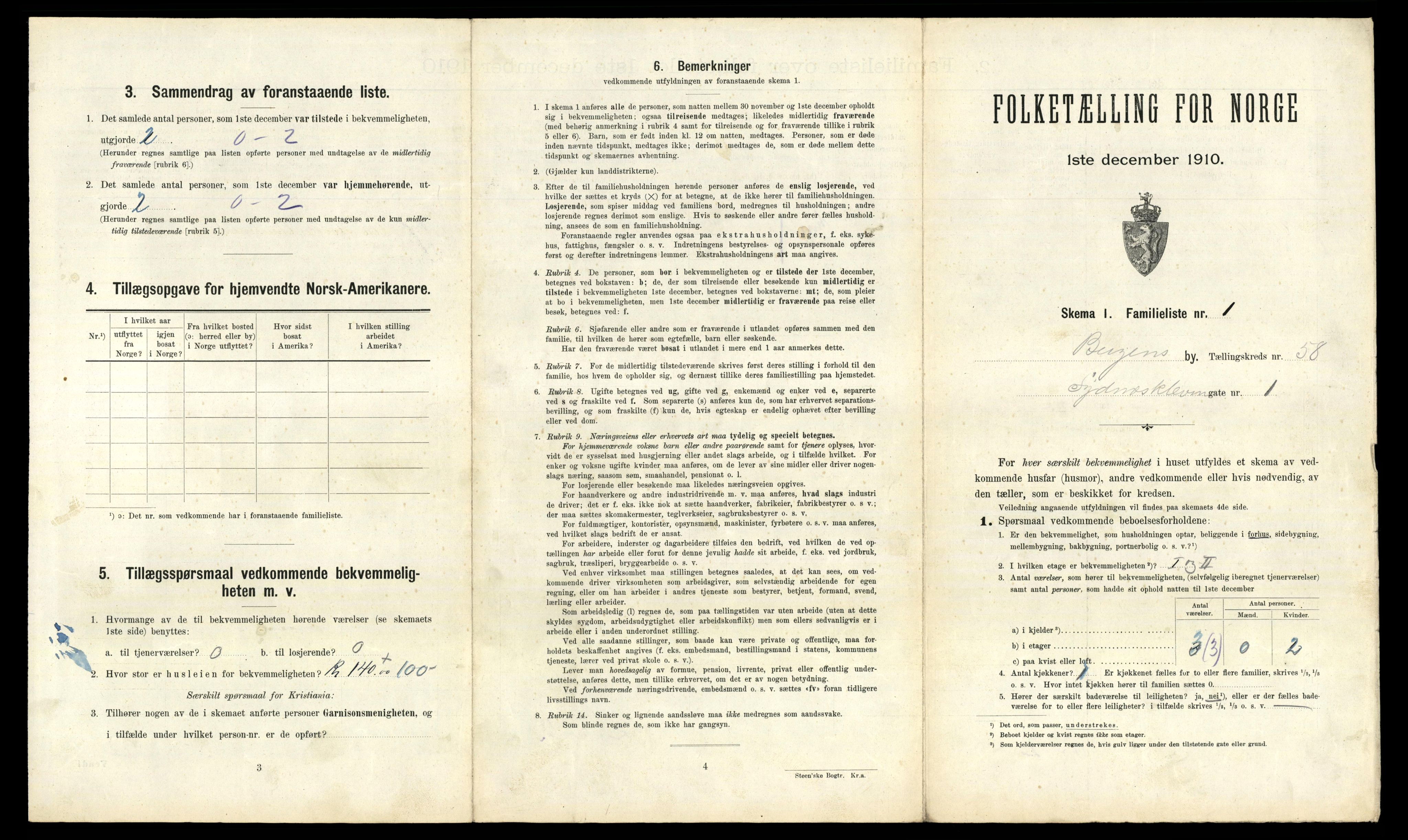 RA, 1910 census for Bergen, 1910, p. 20089