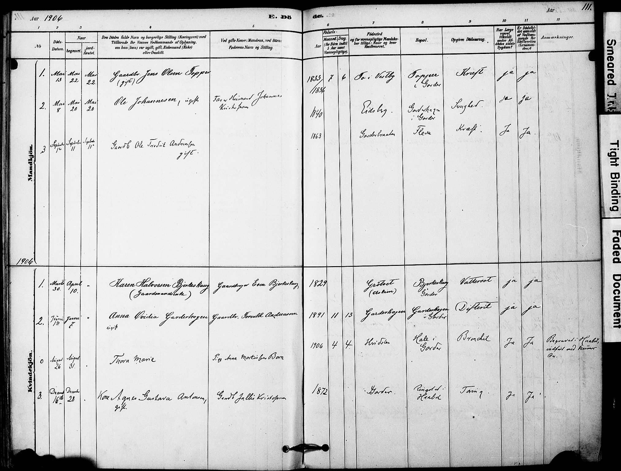 Vestby prestekontor Kirkebøker, AV/SAO-A-10893/F/Fa/L0011: Parish register (official) no. I 11, 1878-1913, p. 111