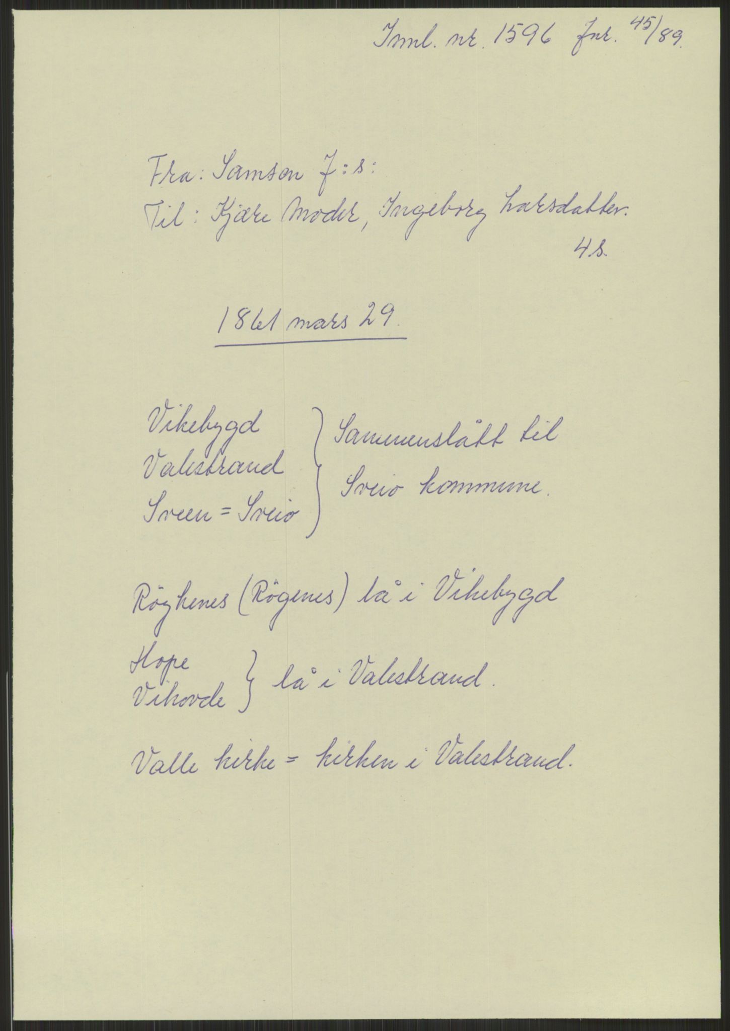 Samlinger til kildeutgivelse, Amerikabrevene, AV/RA-EA-4057/F/L0032: Innlån fra Hordaland: Nesheim - Øverland, 1838-1914, p. 477