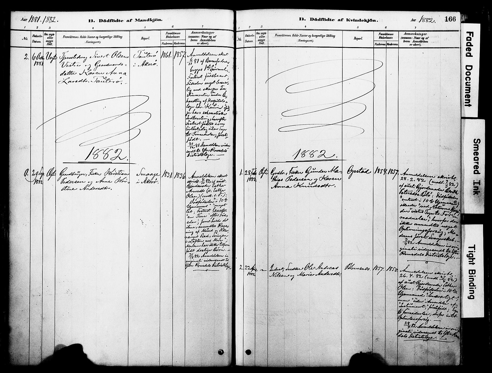 Ministerialprotokoller, klokkerbøker og fødselsregistre - Møre og Romsdal, SAT/A-1454/560/L0721: Parish register (official) no. 560A05, 1878-1917, p. 166