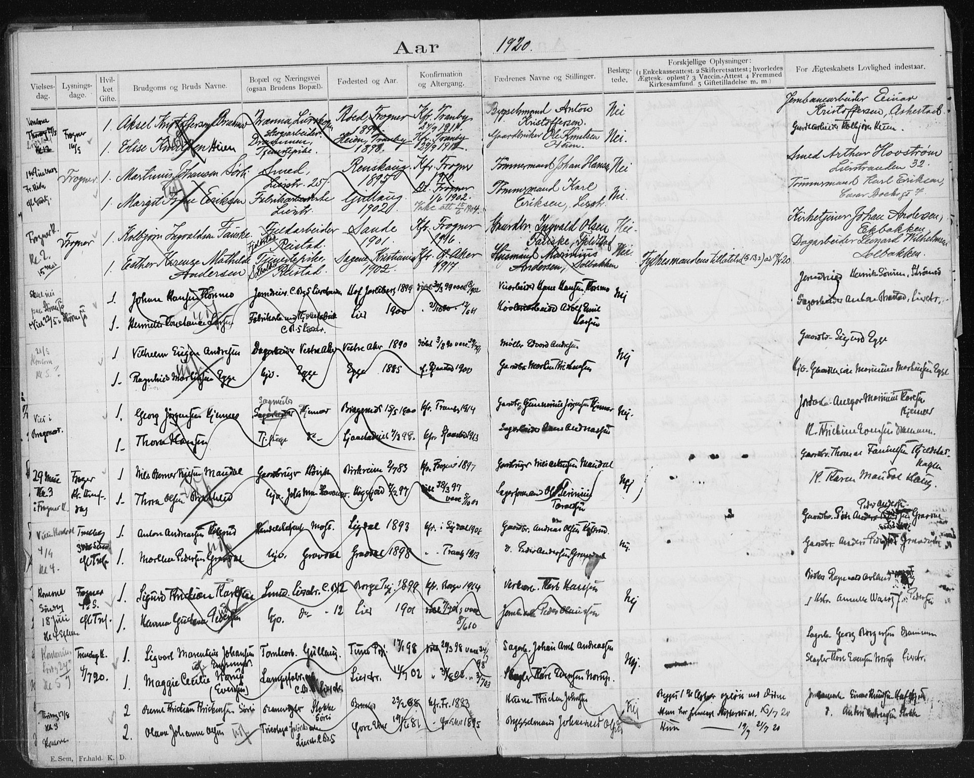 Lier kirkebøker, AV/SAKO-A-230/H/Ha/L0001: Banns register no. 1, 1900-1936