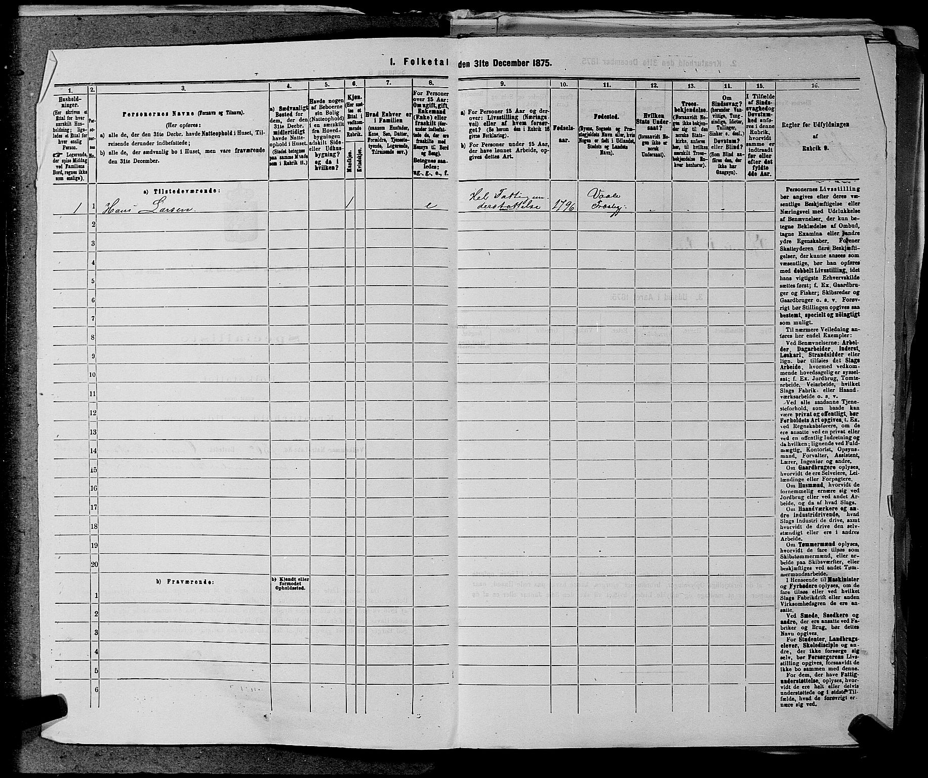 SAKO, 1875 census for 0716P Våle, 1875, p. 516