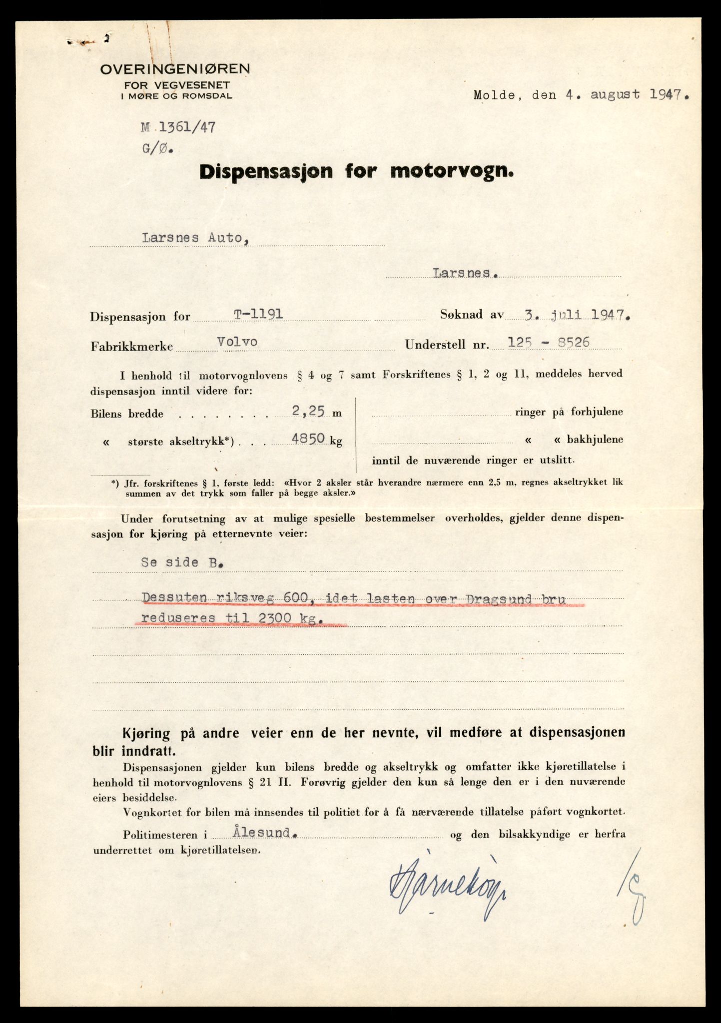 Møre og Romsdal vegkontor - Ålesund trafikkstasjon, AV/SAT-A-4099/F/Fe/L0011: Registreringskort for kjøretøy T 1170 - T 1289, 1927-1998, p. 621