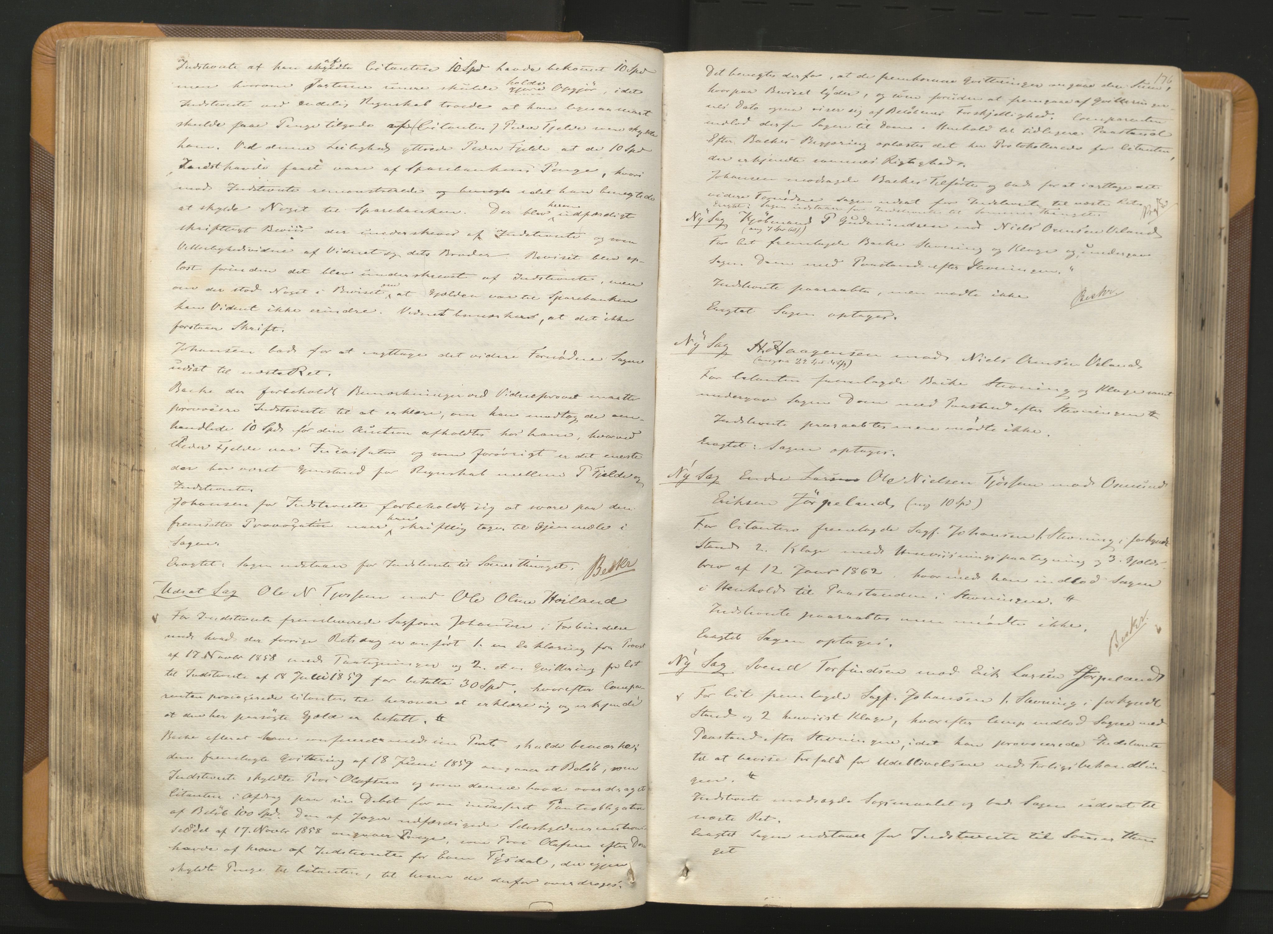 Karmsund sorenskriveri, AV/SAST-A-100311/01/I/IA/IAB/L0006: TINGBOK, 1861-1869, p. 175b-176a