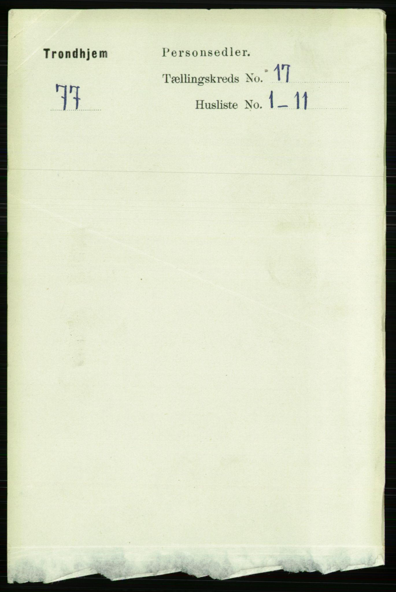 RA, 1891 census for 1601 Trondheim, 1891, p. 13206