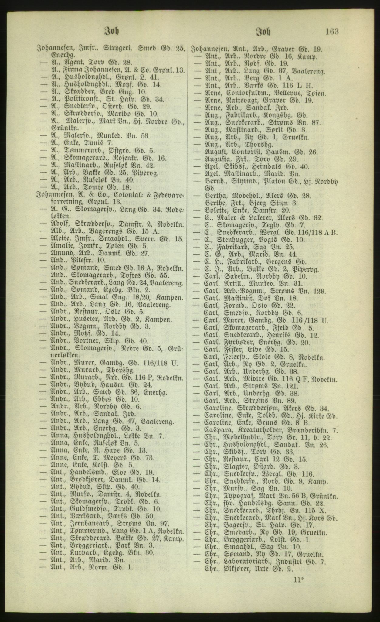 Kristiania/Oslo adressebok, PUBL/-, 1880, p. 163