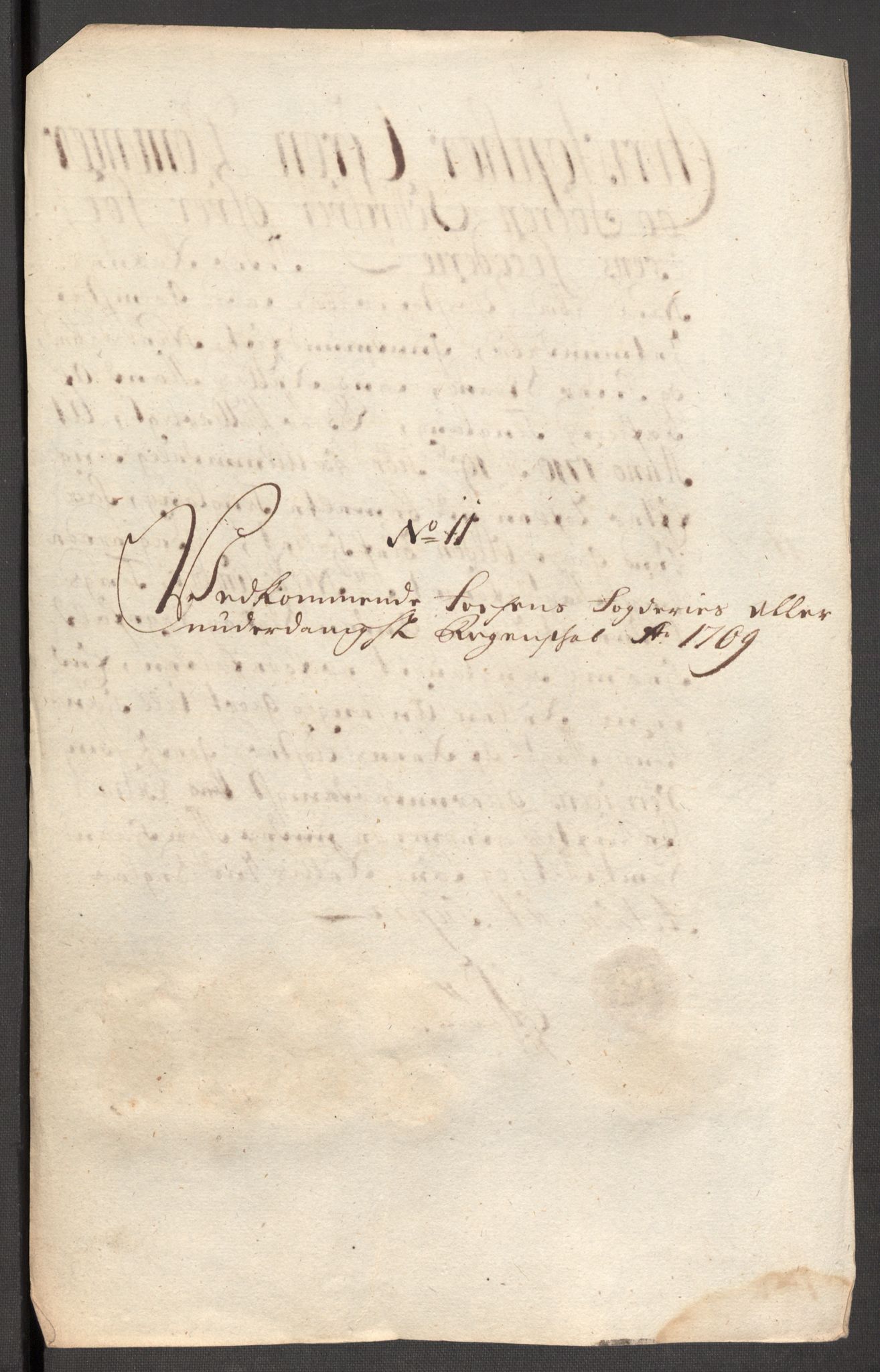 Rentekammeret inntil 1814, Reviderte regnskaper, Fogderegnskap, AV/RA-EA-4092/R57/L3858: Fogderegnskap Fosen, 1708-1709, p. 299