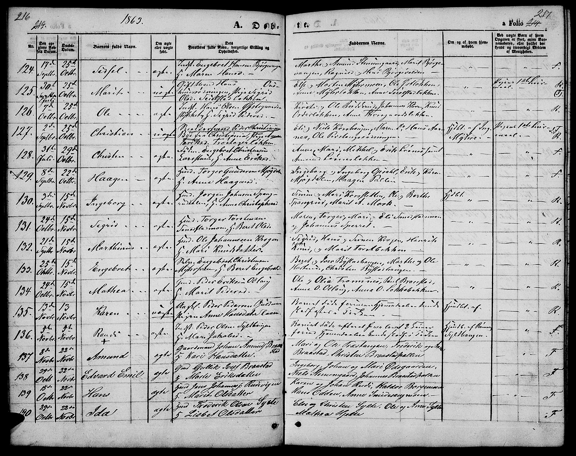 Ringebu prestekontor, SAH/PREST-082/H/Ha/Hab/L0003: Parish register (copy) no. 3, 1854-1866, p. 216-217