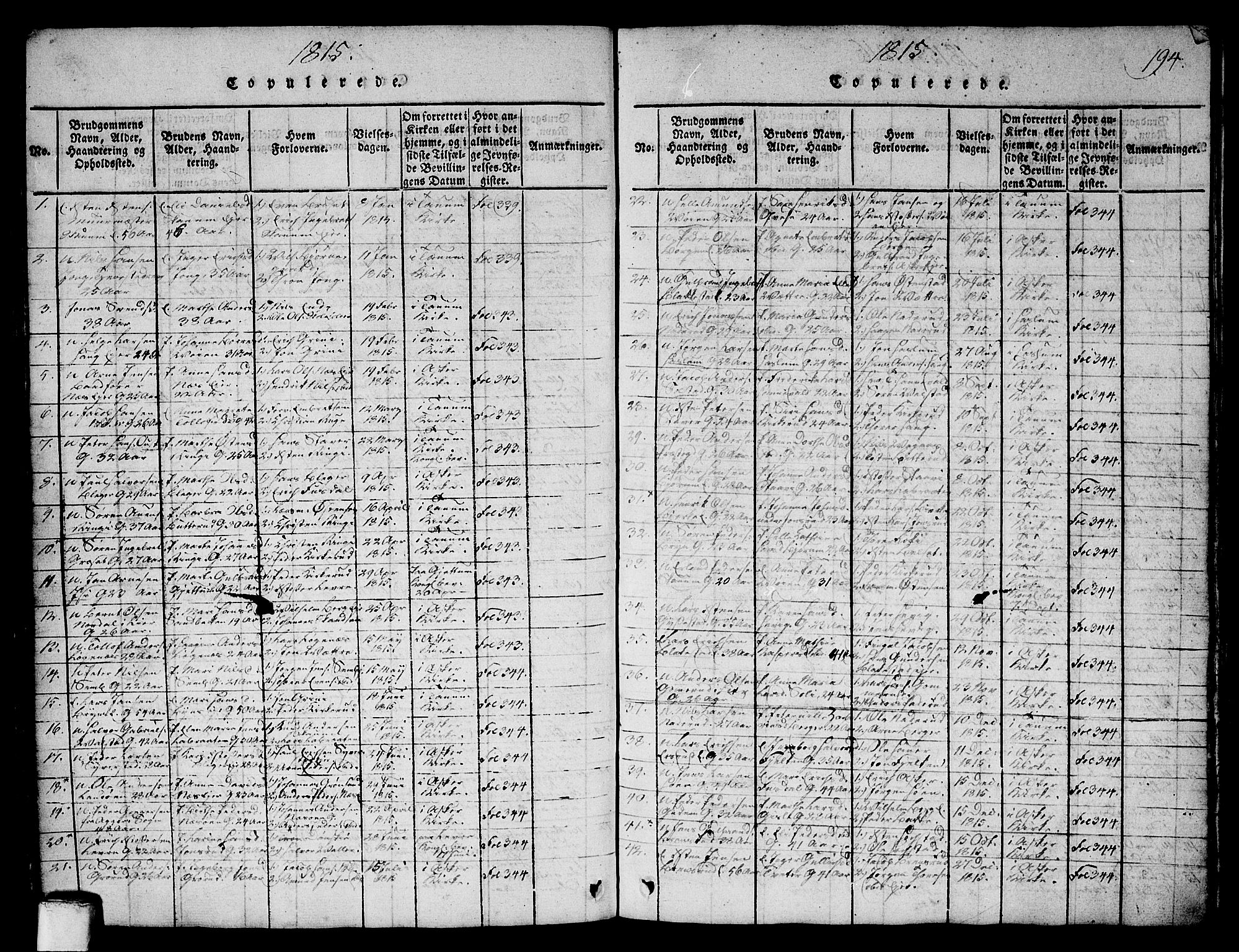 Asker prestekontor Kirkebøker, SAO/A-10256a/G/Ga/L0001: Parish register (copy) no. I 1, 1814-1830, p. 194