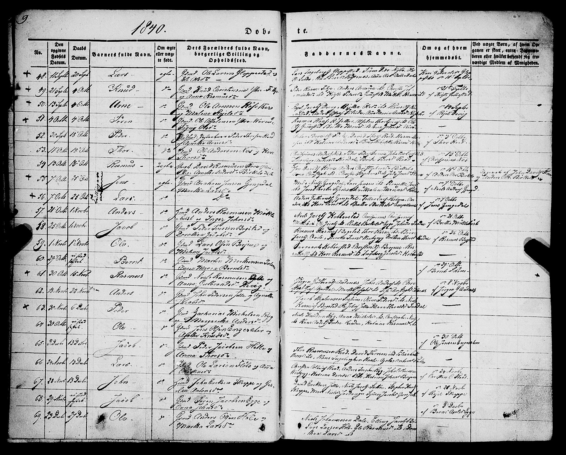 Gloppen sokneprestembete, AV/SAB-A-80101/H/Haa/Haaa/L0008: Parish register (official) no. A 8, 1837-1855, p. 9