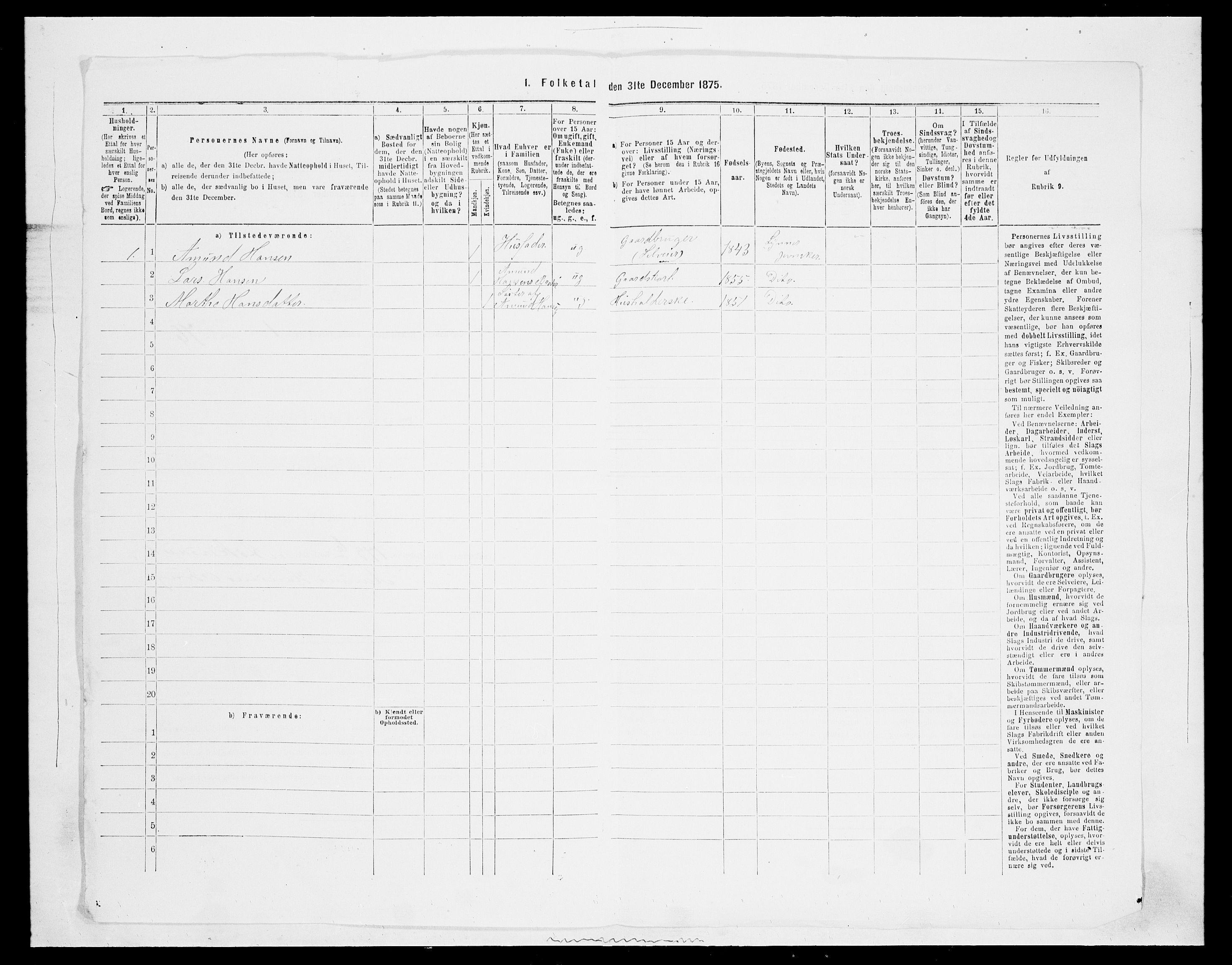 SAH, 1875 census for 0532P Jevnaker, 1875, p. 264