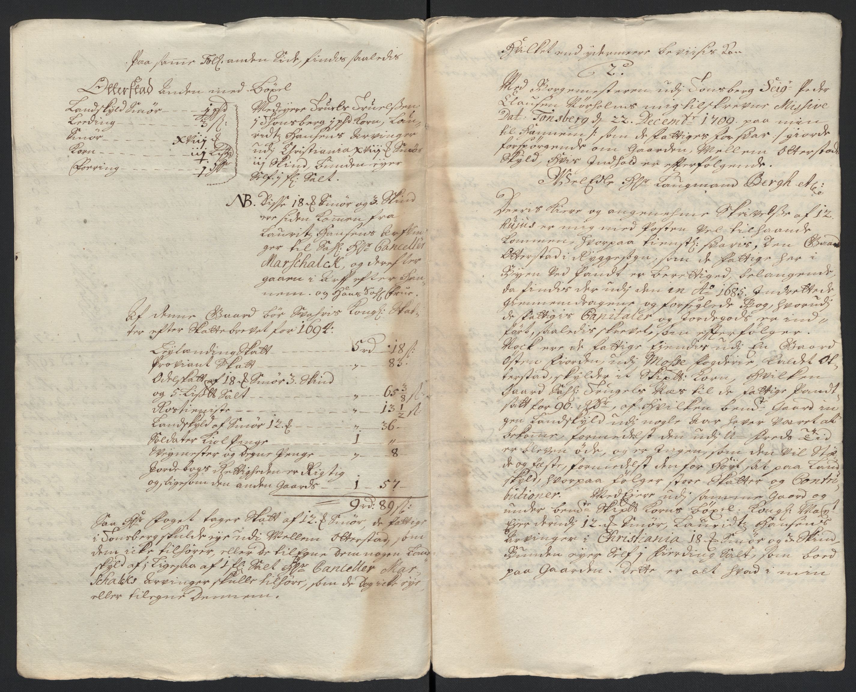 Rentekammeret inntil 1814, Reviderte regnskaper, Fogderegnskap, AV/RA-EA-4092/R04/L0135: Fogderegnskap Moss, Onsøy, Tune, Veme og Åbygge, 1709-1710, p. 431