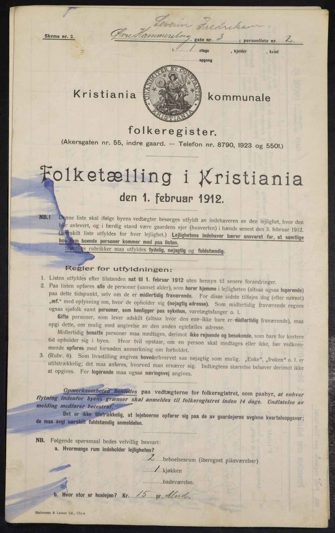 OBA, Municipal Census 1912 for Kristiania, 1912, p. 129866