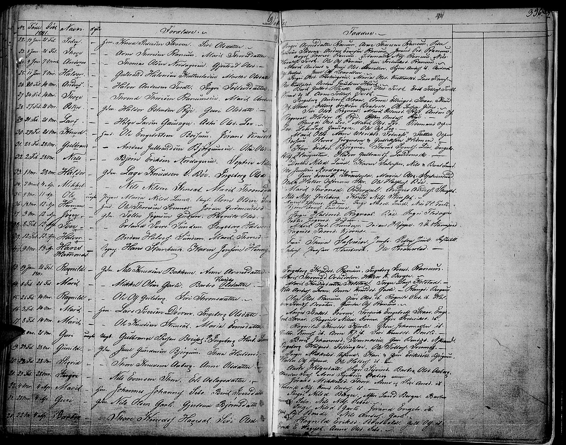 Nord-Aurdal prestekontor, SAH/PREST-132/H/Ha/Haa/L0003: Parish register (official) no. 3, 1828-1841, p. 356