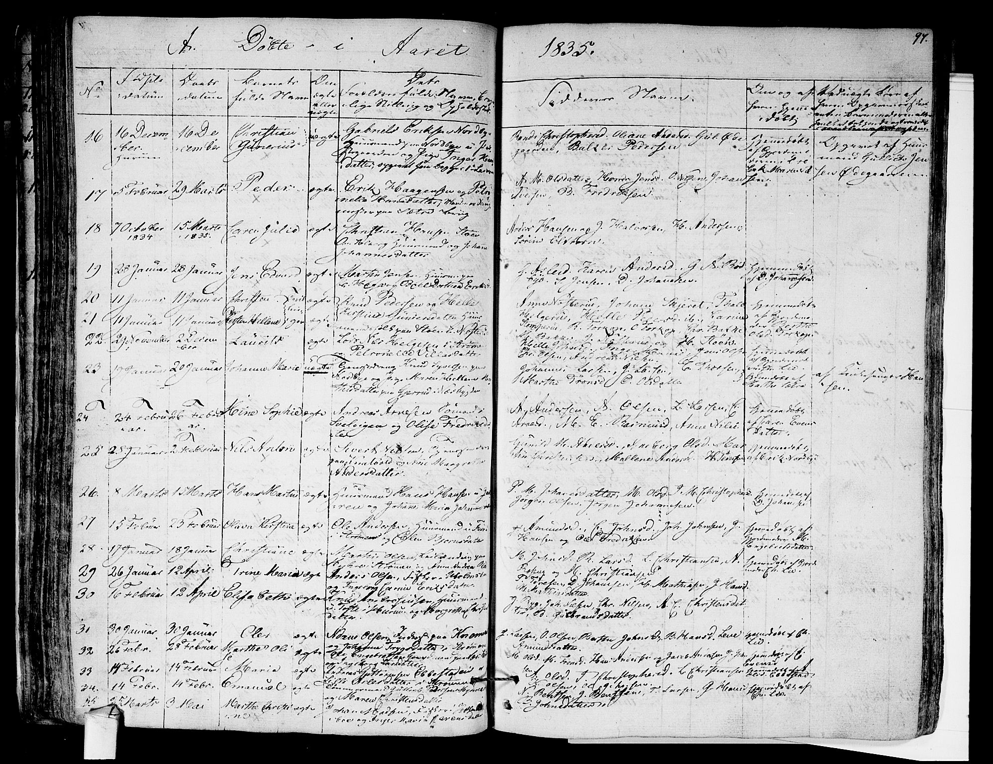 Hurum kirkebøker, SAKO/A-229/F/Fa/L0010: Parish register (official) no. 10, 1827-1846, p. 97