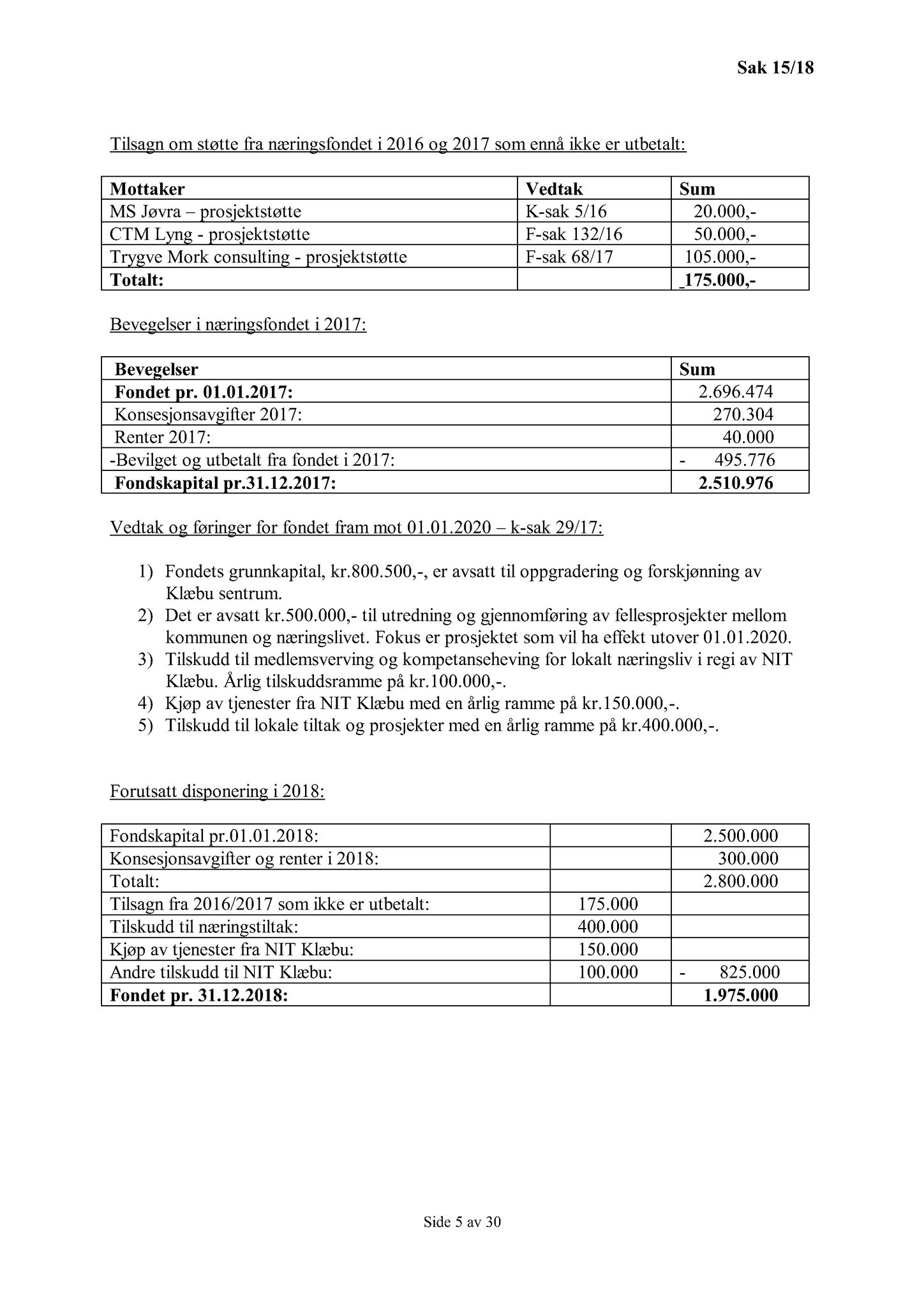 Klæbu Kommune, TRKO/KK/02-FS/L011: Formannsskapet - Møtedokumenter, 2018, p. 408