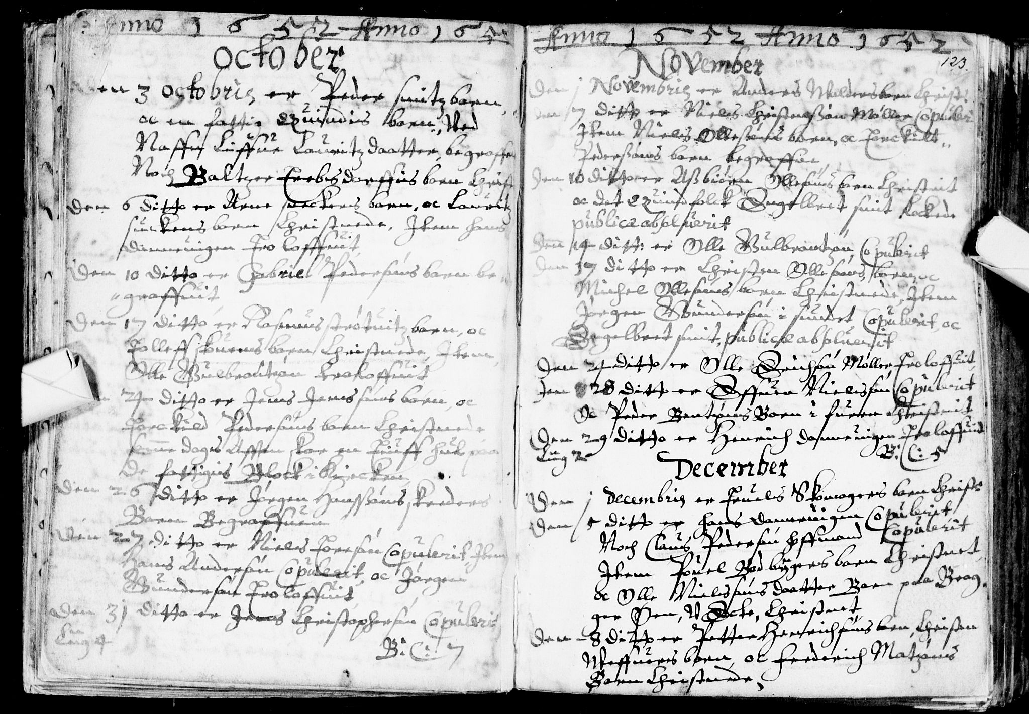 Bragernes kirkebøker, AV/SAKO-A-6/F/Fa/L0001: Parish register (official) no. I 1, 1634-1662, p. 122-123