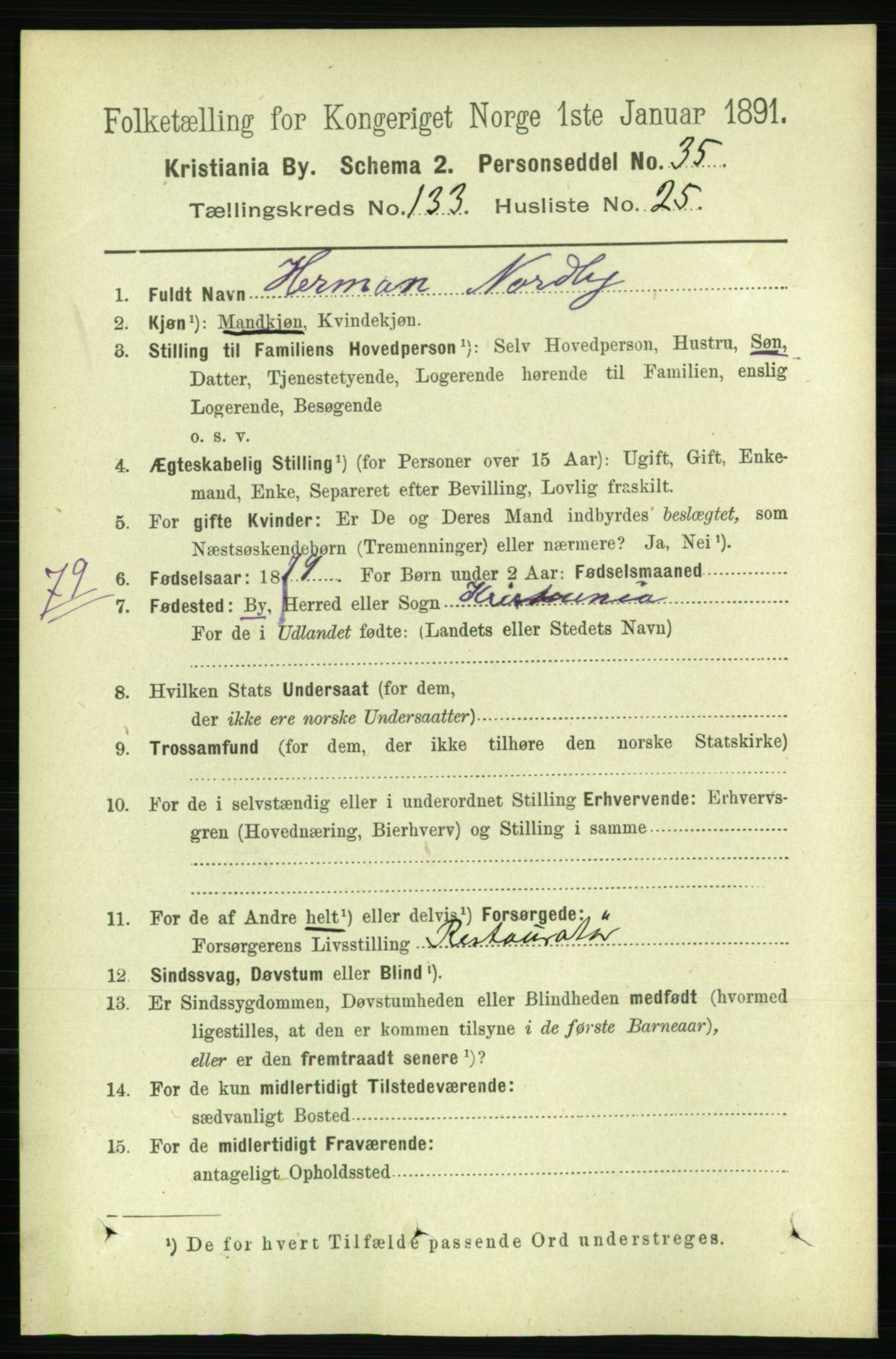 RA, 1891 census for 0301 Kristiania, 1891, p. 72928