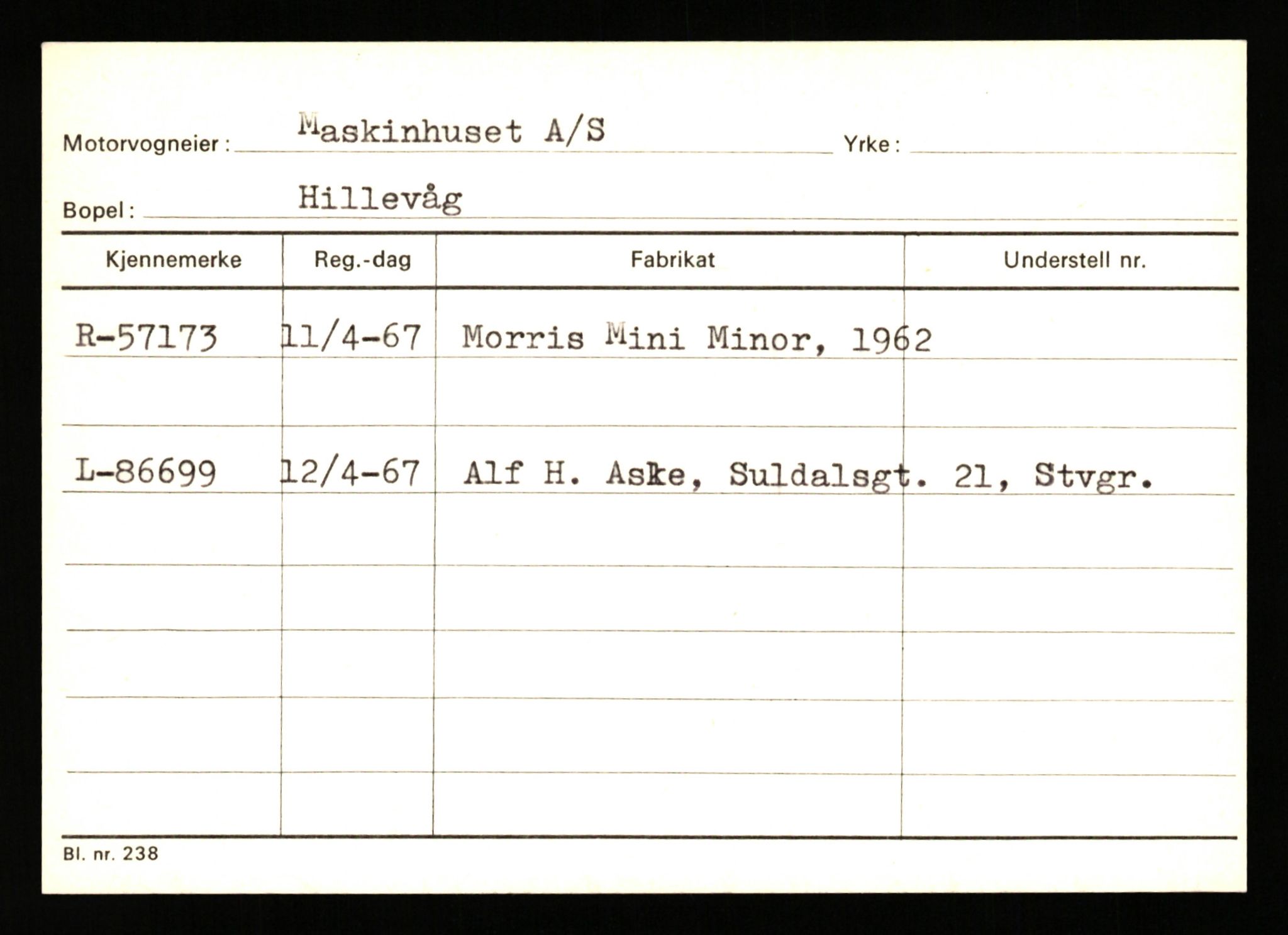 Stavanger trafikkstasjon, AV/SAST-A-101942/0/G/L0007: Registreringsnummer: 49019 - 67460, 1930-1971, p. 1901