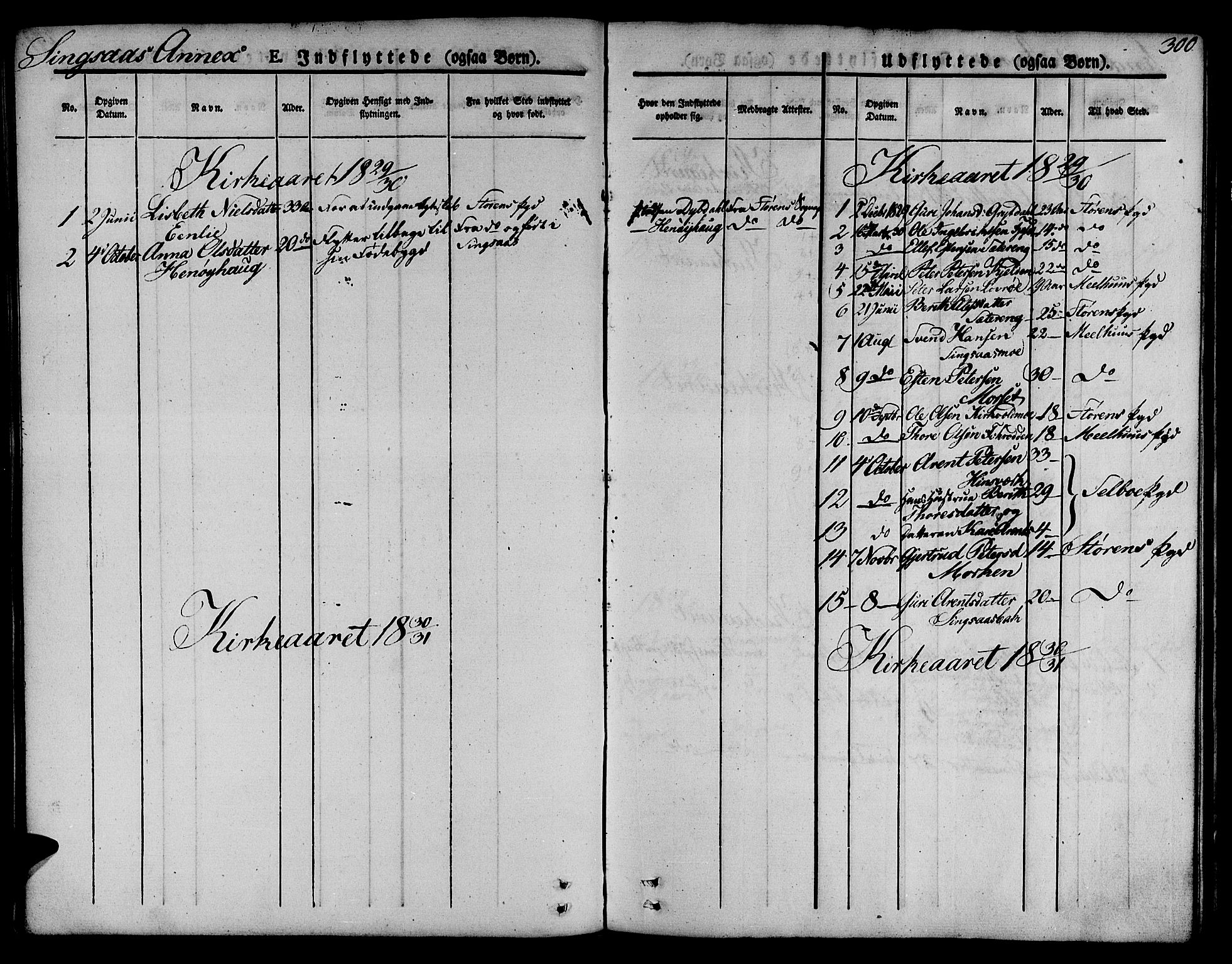 Ministerialprotokoller, klokkerbøker og fødselsregistre - Sør-Trøndelag, SAT/A-1456/685/L0961: Parish register (official) no. 685A05 /2, 1829-1845, p. 300