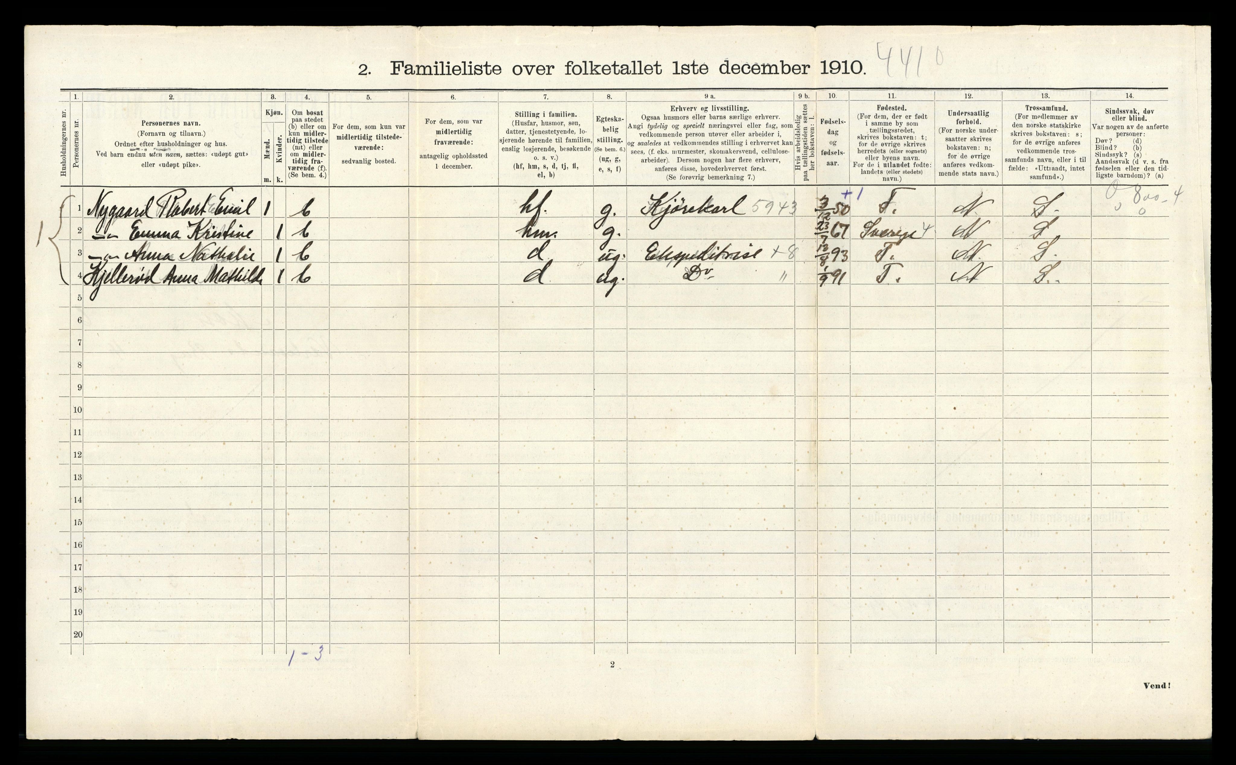 RA, 1910 census for Moss, 1910, p. 3242