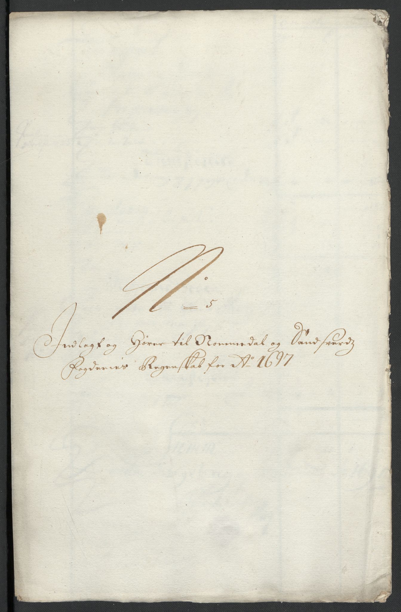 Rentekammeret inntil 1814, Reviderte regnskaper, Fogderegnskap, RA/EA-4092/R24/L1576: Fogderegnskap Numedal og Sandsvær, 1696-1697, p. 324