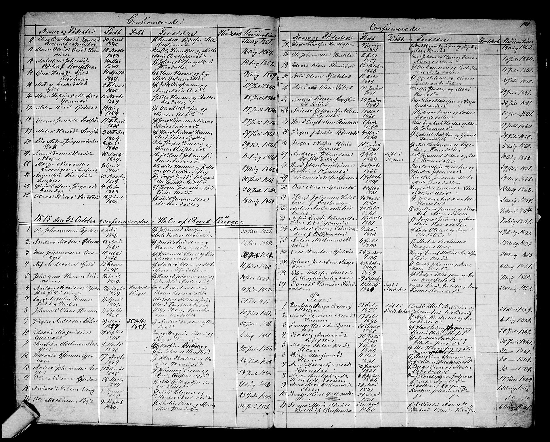 Hole kirkebøker, AV/SAKO-A-228/G/Ga/L0002: Parish register (copy) no. I 2, 1842-1878, p. 181