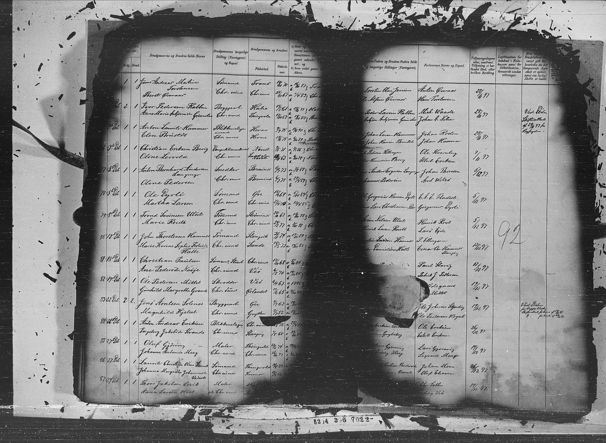 Ministerialprotokoller, klokkerbøker og fødselsregistre - Møre og Romsdal, AV/SAT-A-1454/572/L0854: Parish register (official) no. 572A17, 1880-1905, p. 92