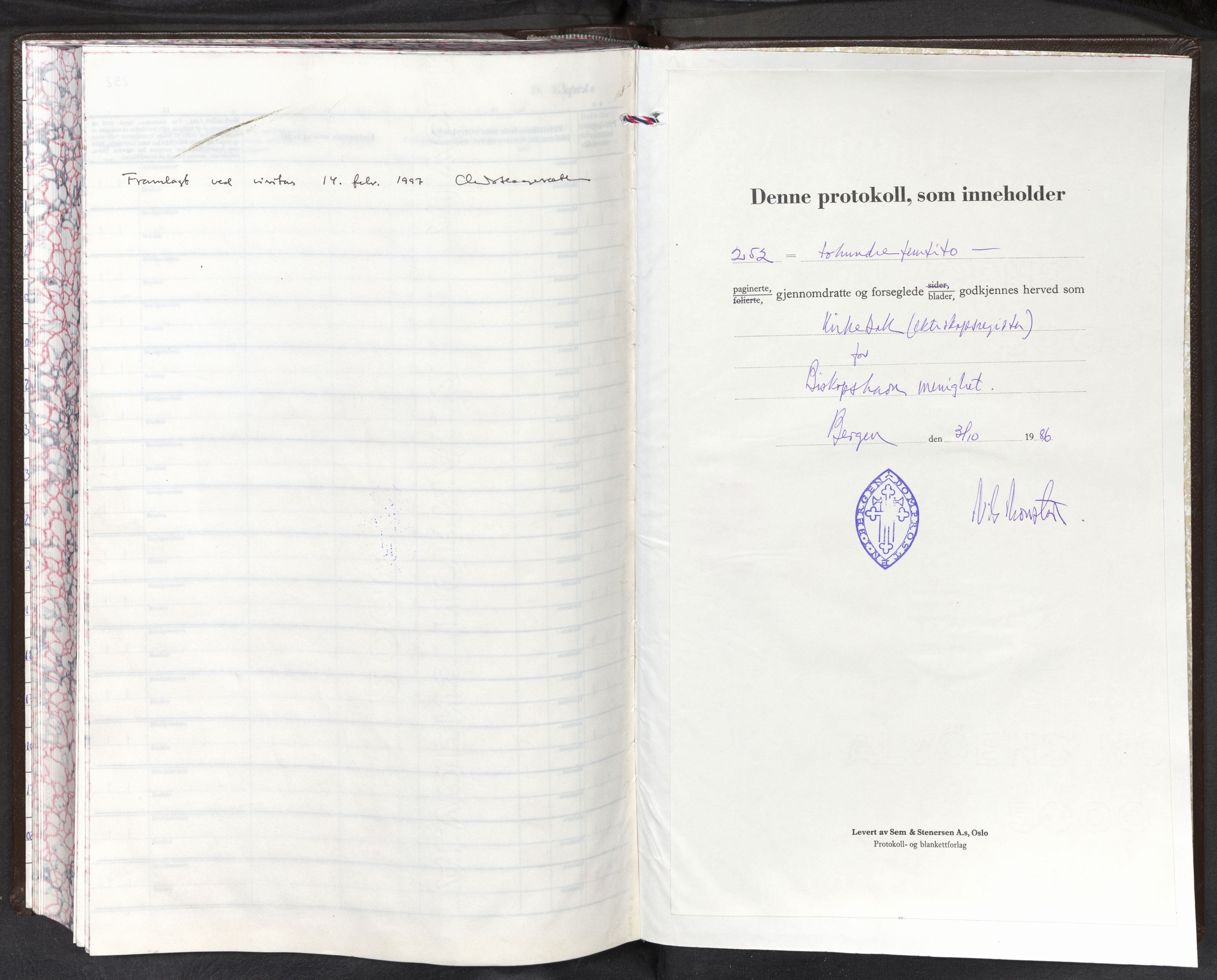 Biskopshavn sokneprestembete*, SAB/-: Parish register (official) no. C 2, 1987-2004