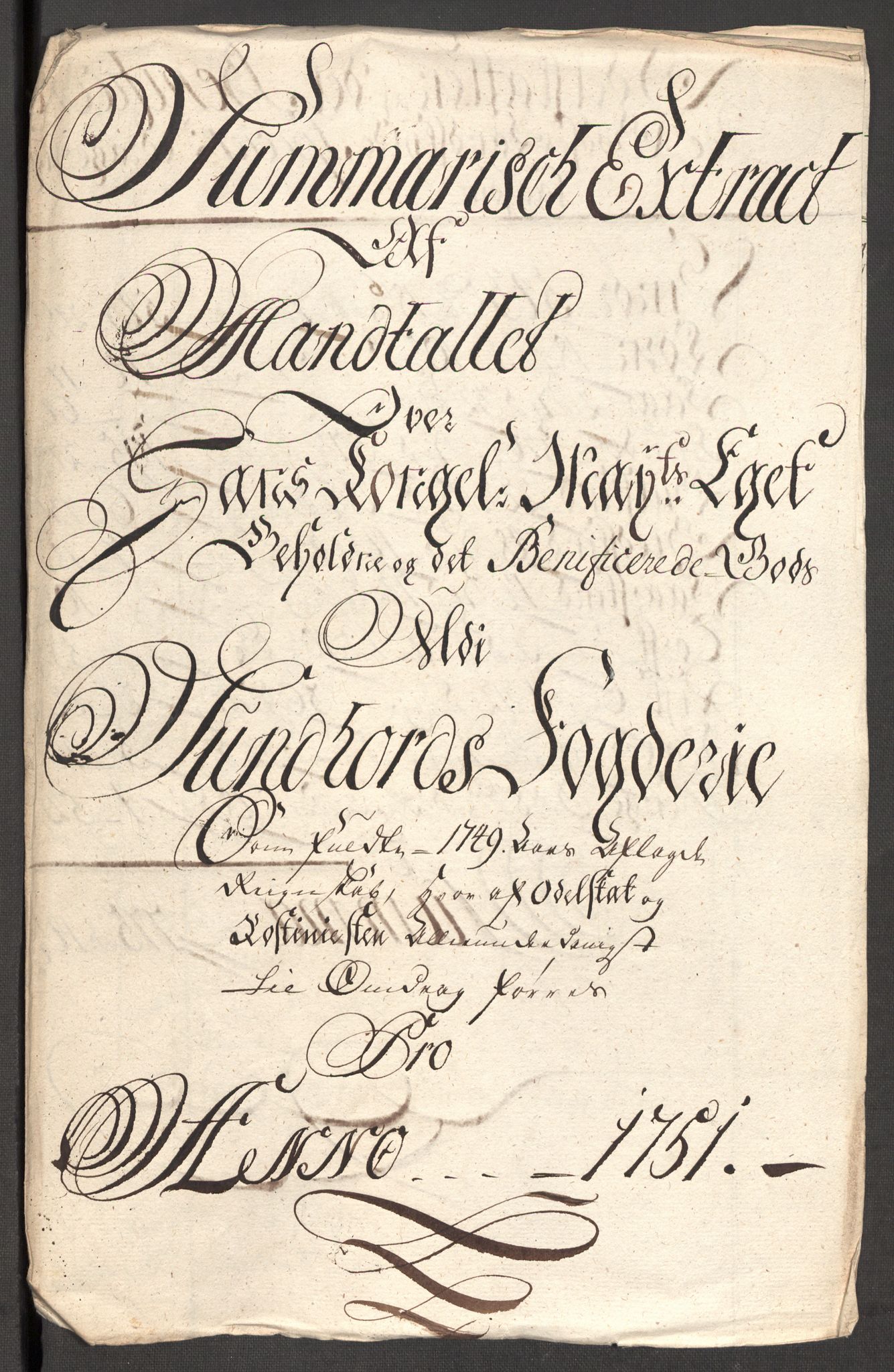 Rentekammeret inntil 1814, Reviderte regnskaper, Fogderegnskap, AV/RA-EA-4092/R48/L3056: Fogderegnskap Sunnhordland og Hardanger, 1751, p. 324